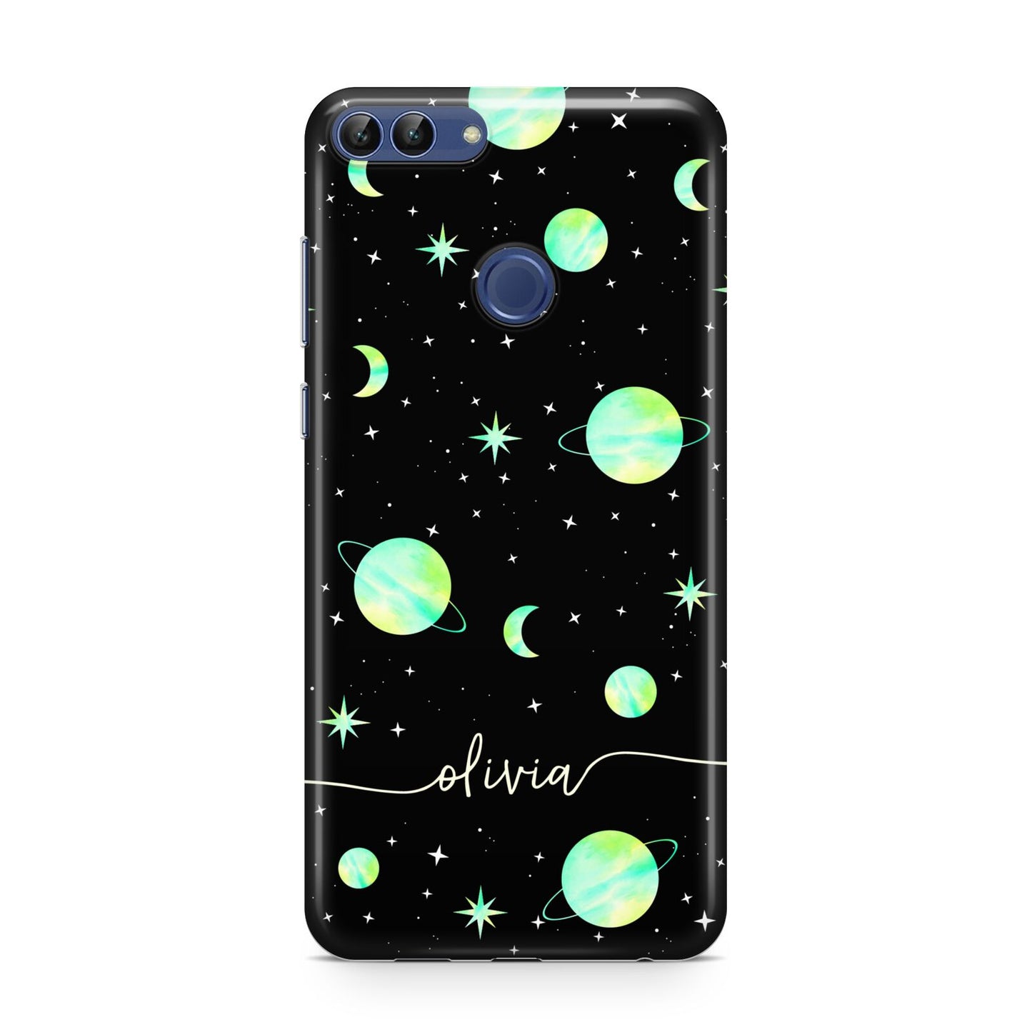 Green Galaxy Personalised Name Huawei P Smart Case