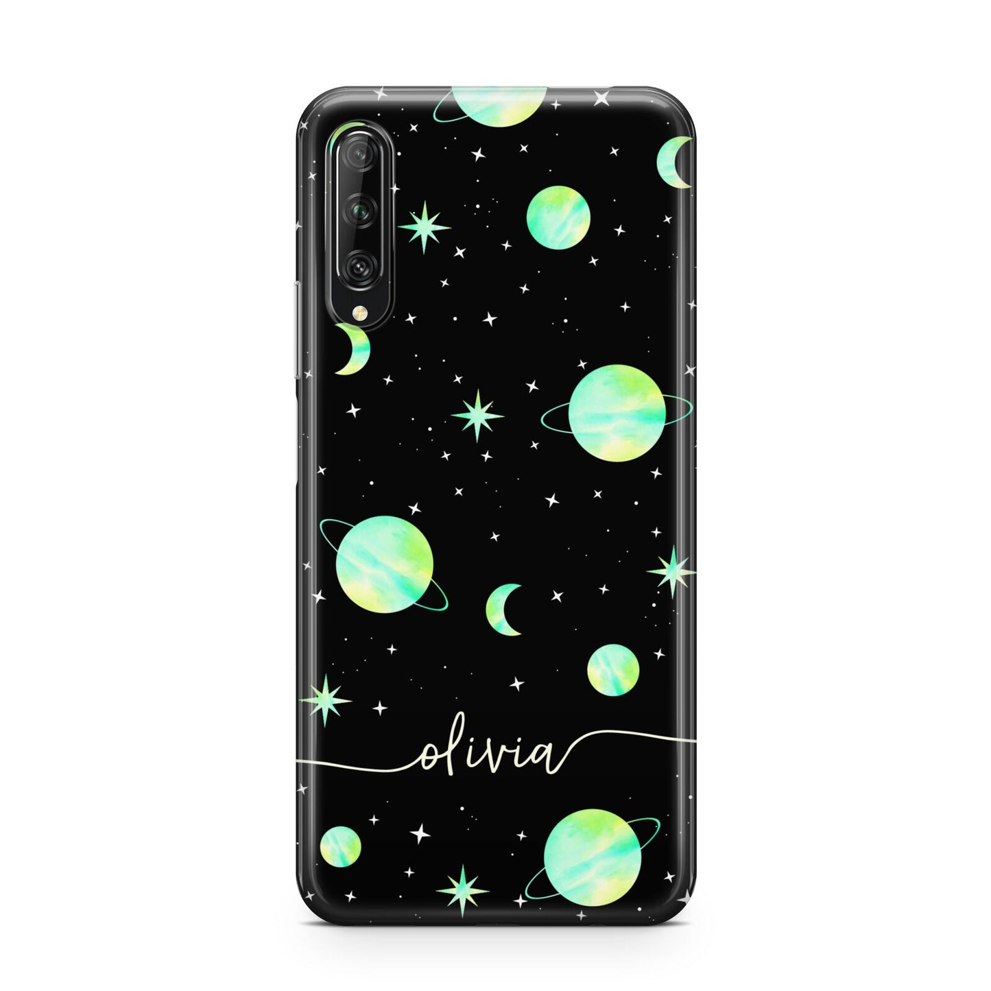 Green Galaxy Personalised Name Huawei P Smart Pro 2019