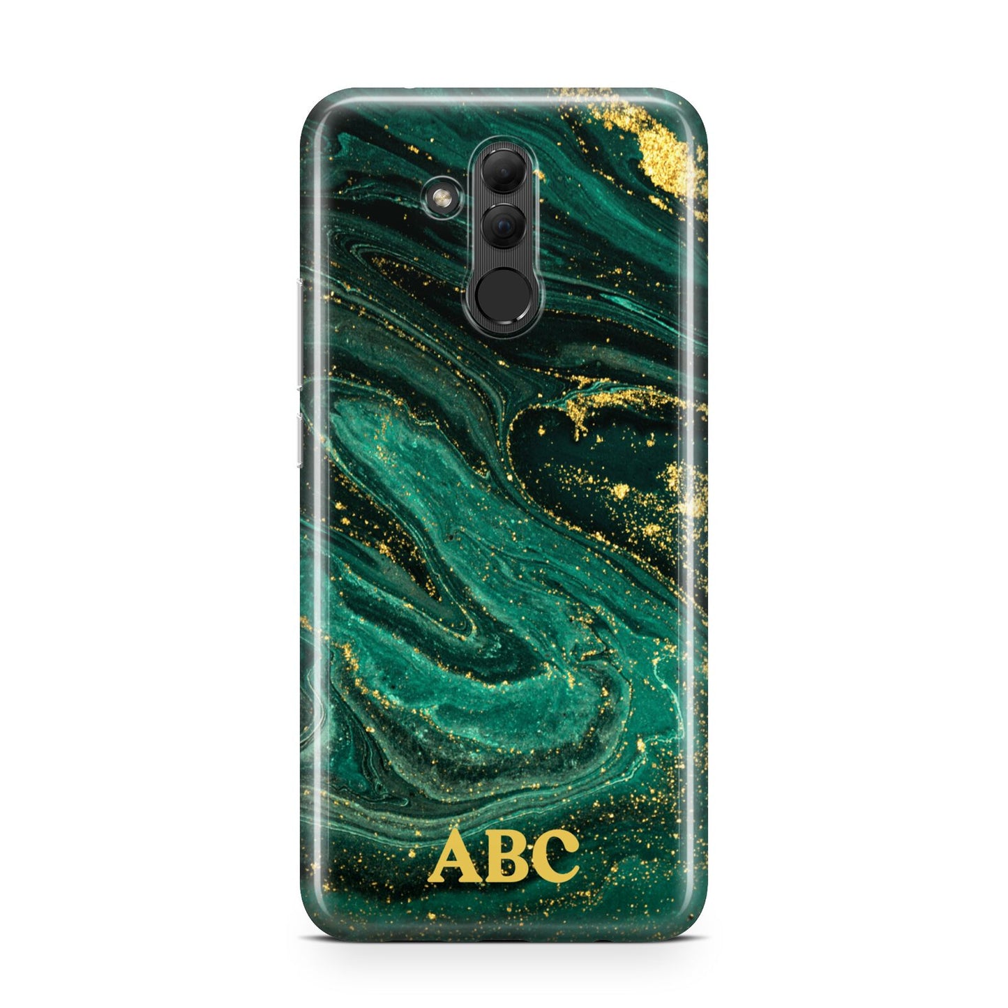 Green Gold Marble Personalised Initial Huawei Mate 20 Lite