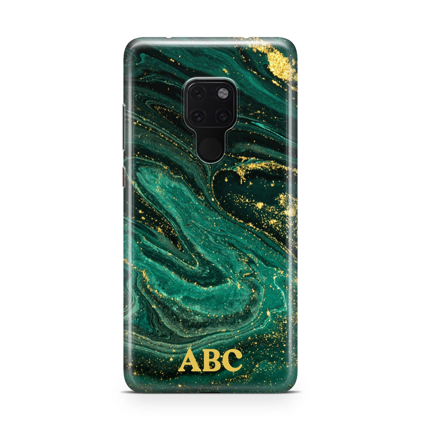 Green Gold Marble Personalised Initial Huawei Mate 20 Phone Case