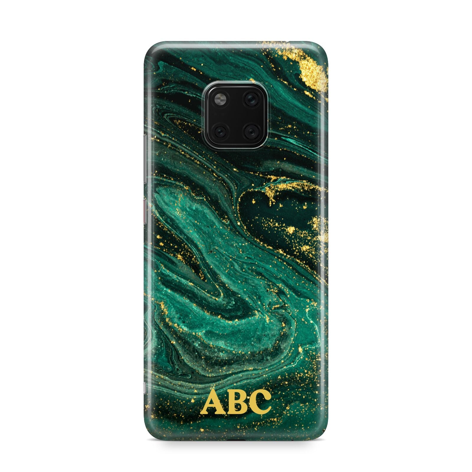 Green Gold Marble Personalised Initial Huawei Mate 20 Pro Phone Case