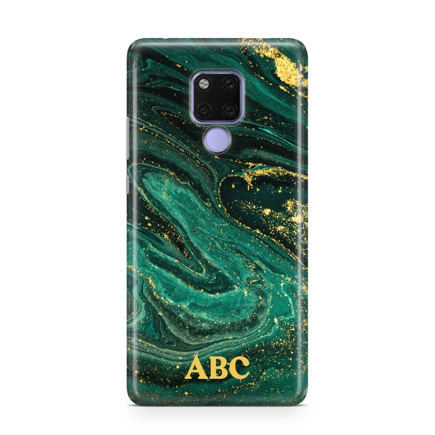 Green Gold Marble Personalised Initial Huawei Mate 20X Phone Case