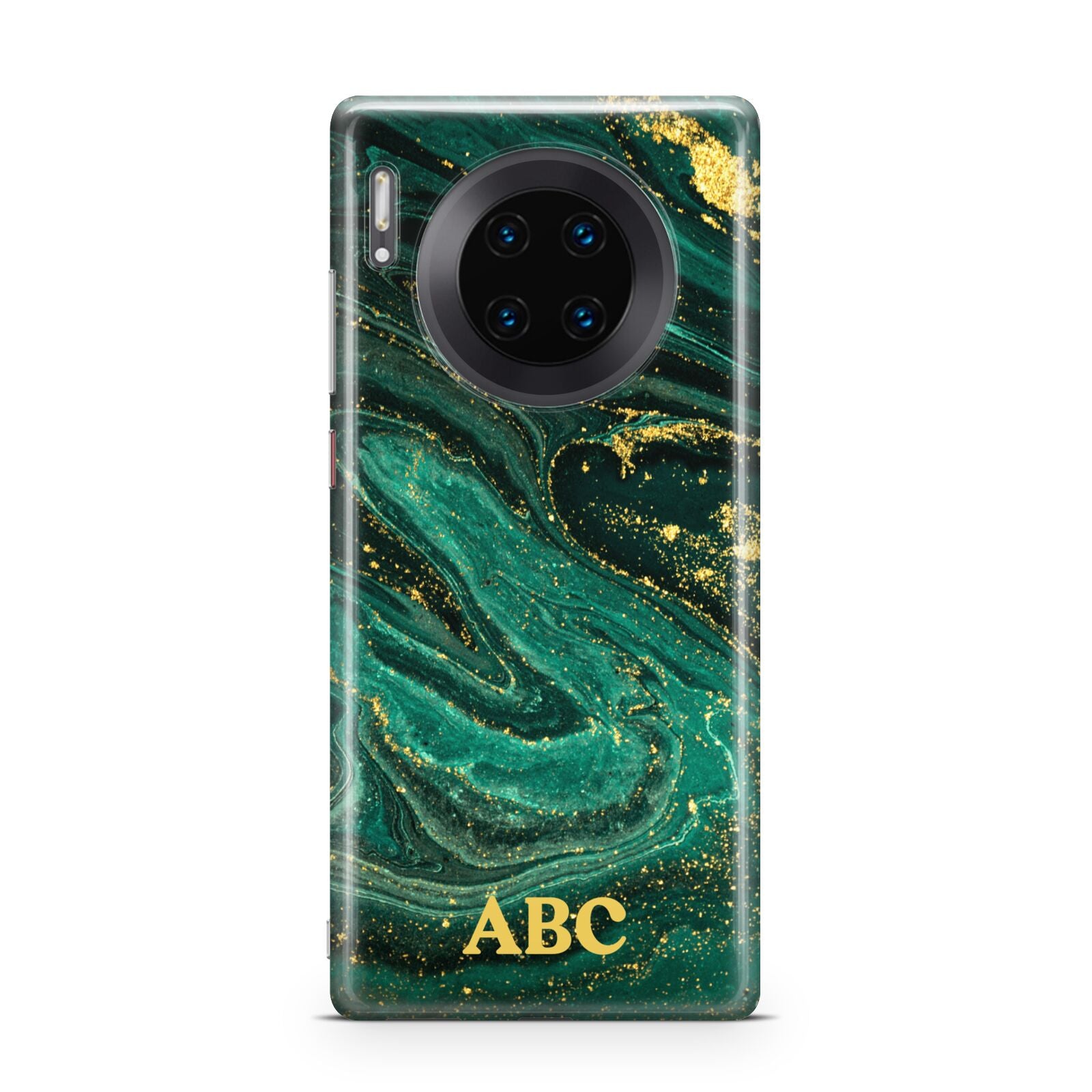 Green Gold Marble Personalised Initial Huawei Mate 30 Pro Phone Case