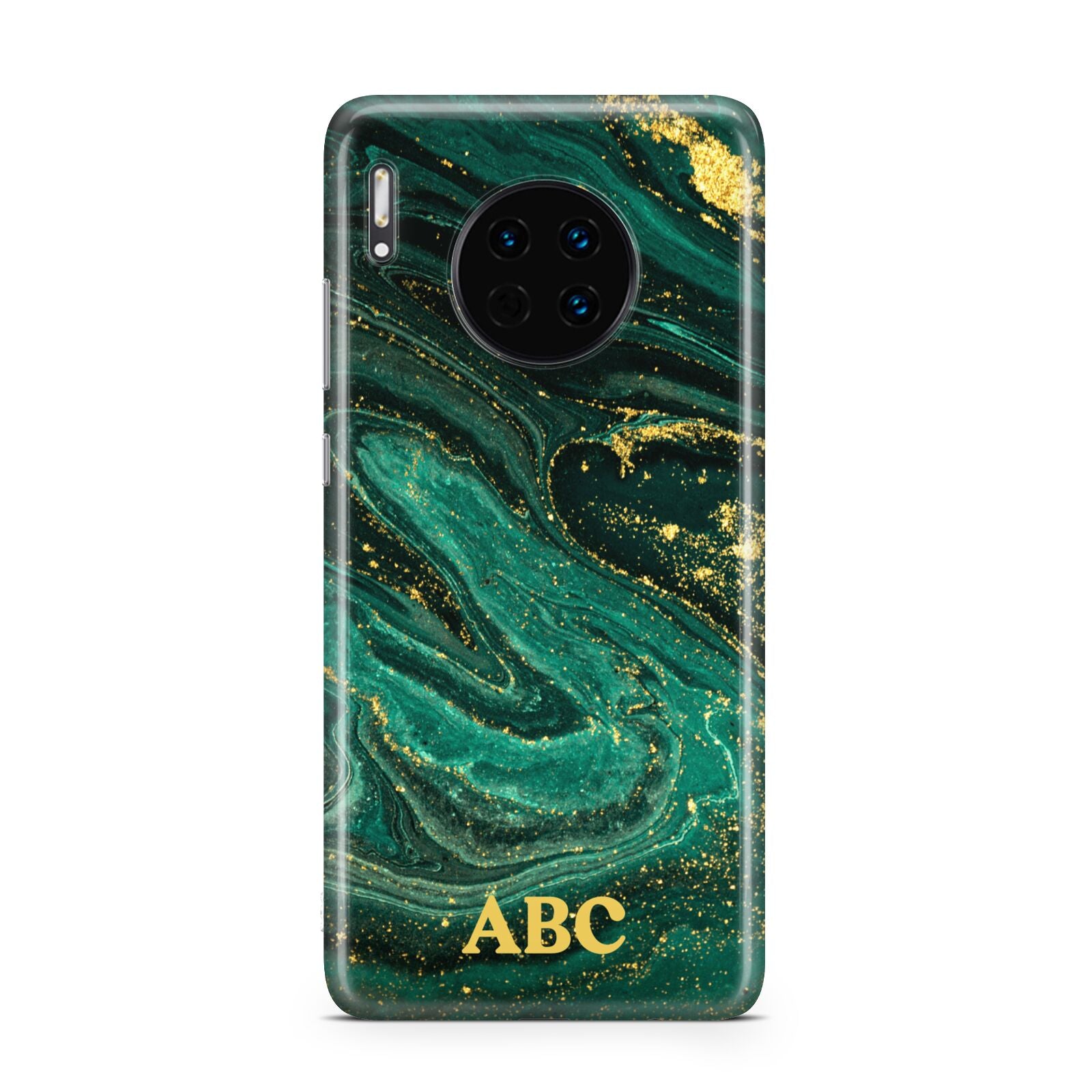 Green Gold Marble Personalised Initial Huawei Mate 30