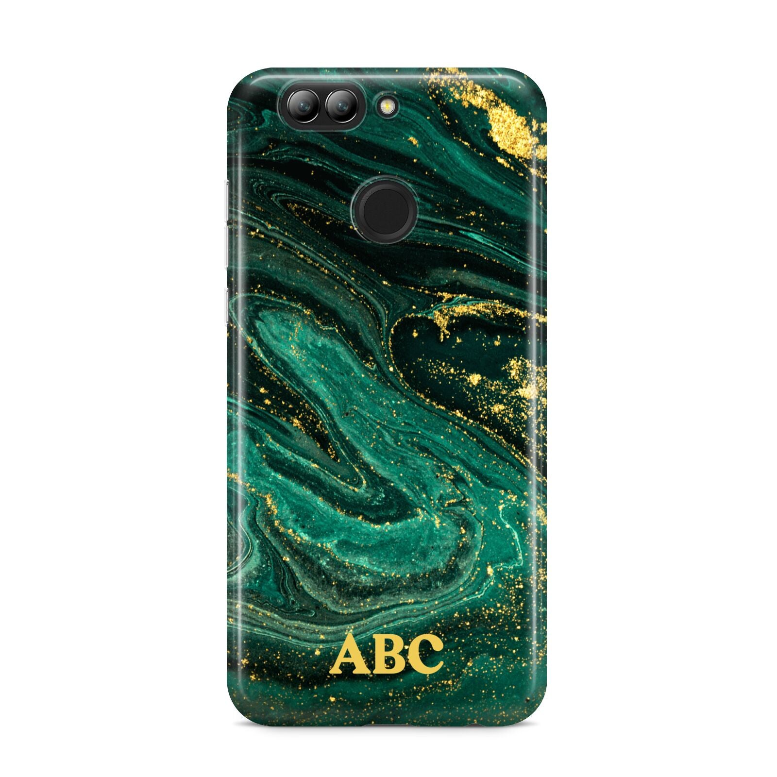 Green Gold Marble Personalised Initial Huawei Nova 2s Phone Case