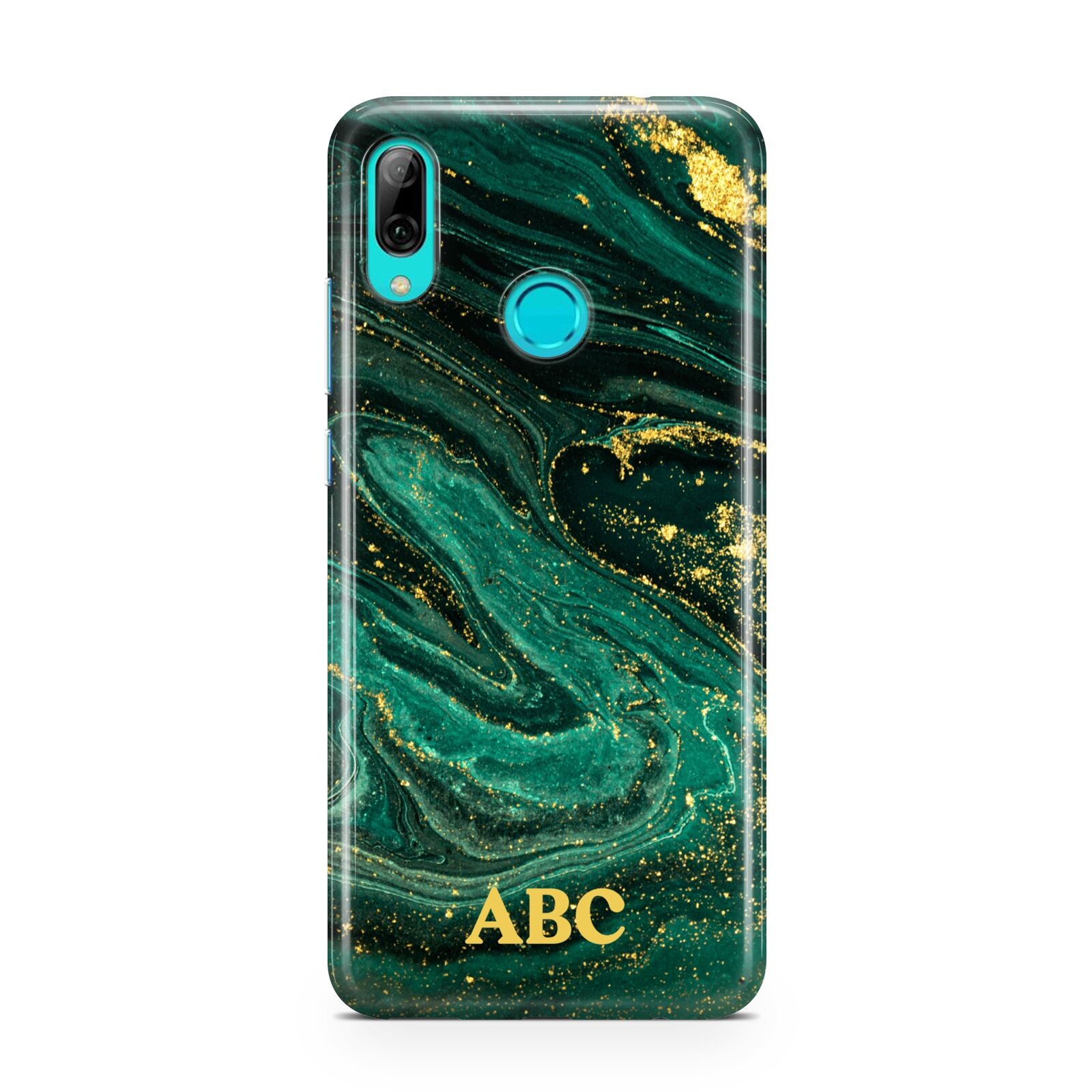 Green Gold Marble Personalised Initial Huawei P Smart 2019 Case