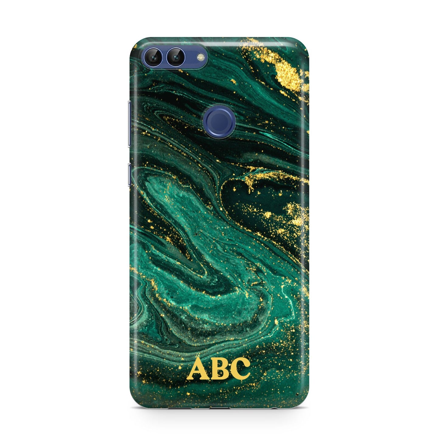 Green Gold Marble Personalised Initial Huawei P Smart Case