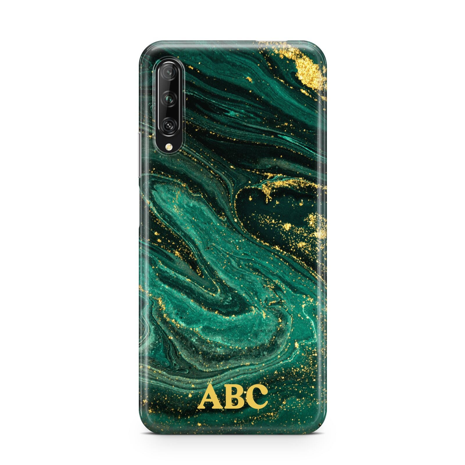 Green Gold Marble Personalised Initial Huawei P Smart Pro 2019