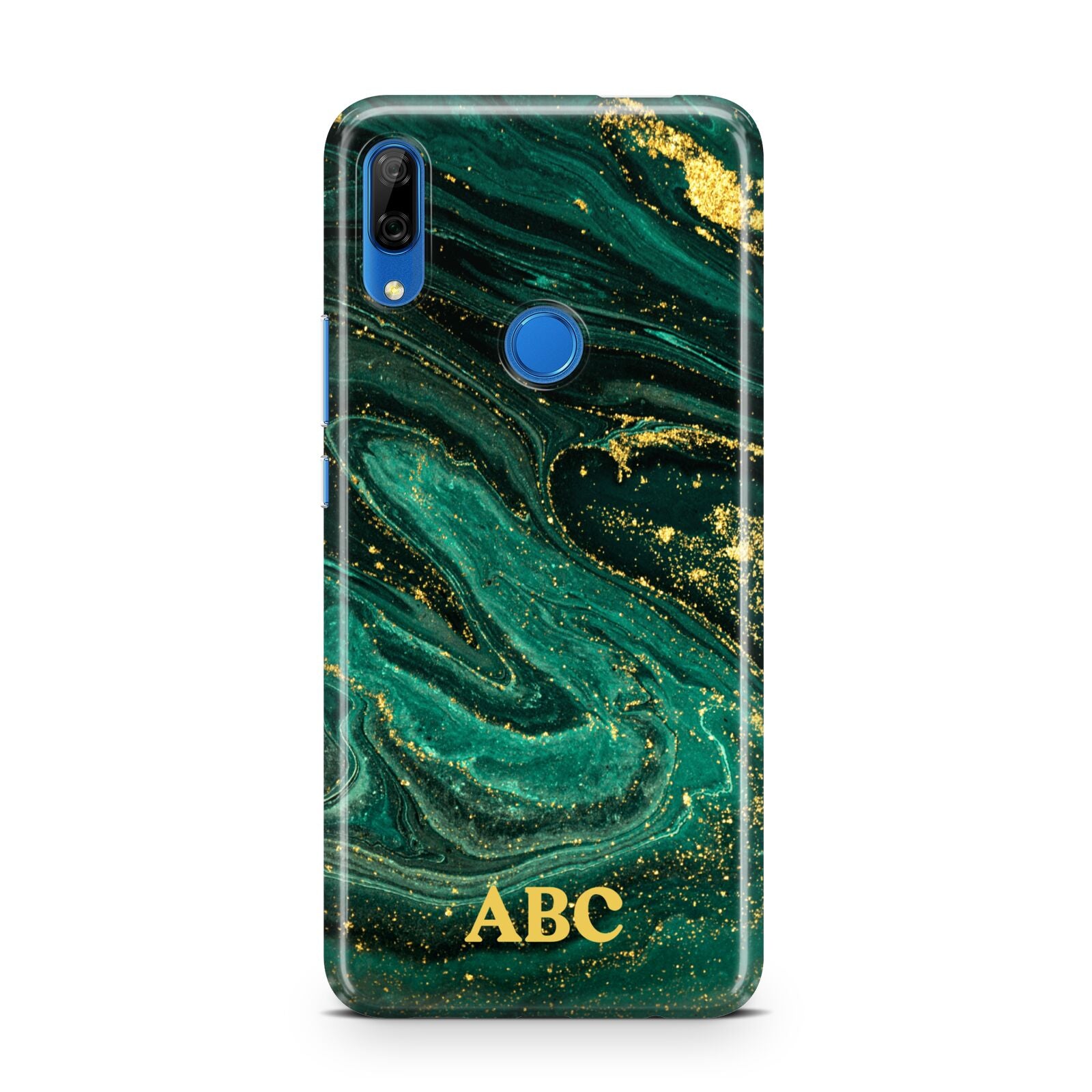 Green Gold Marble Personalised Initial Huawei P Smart Z