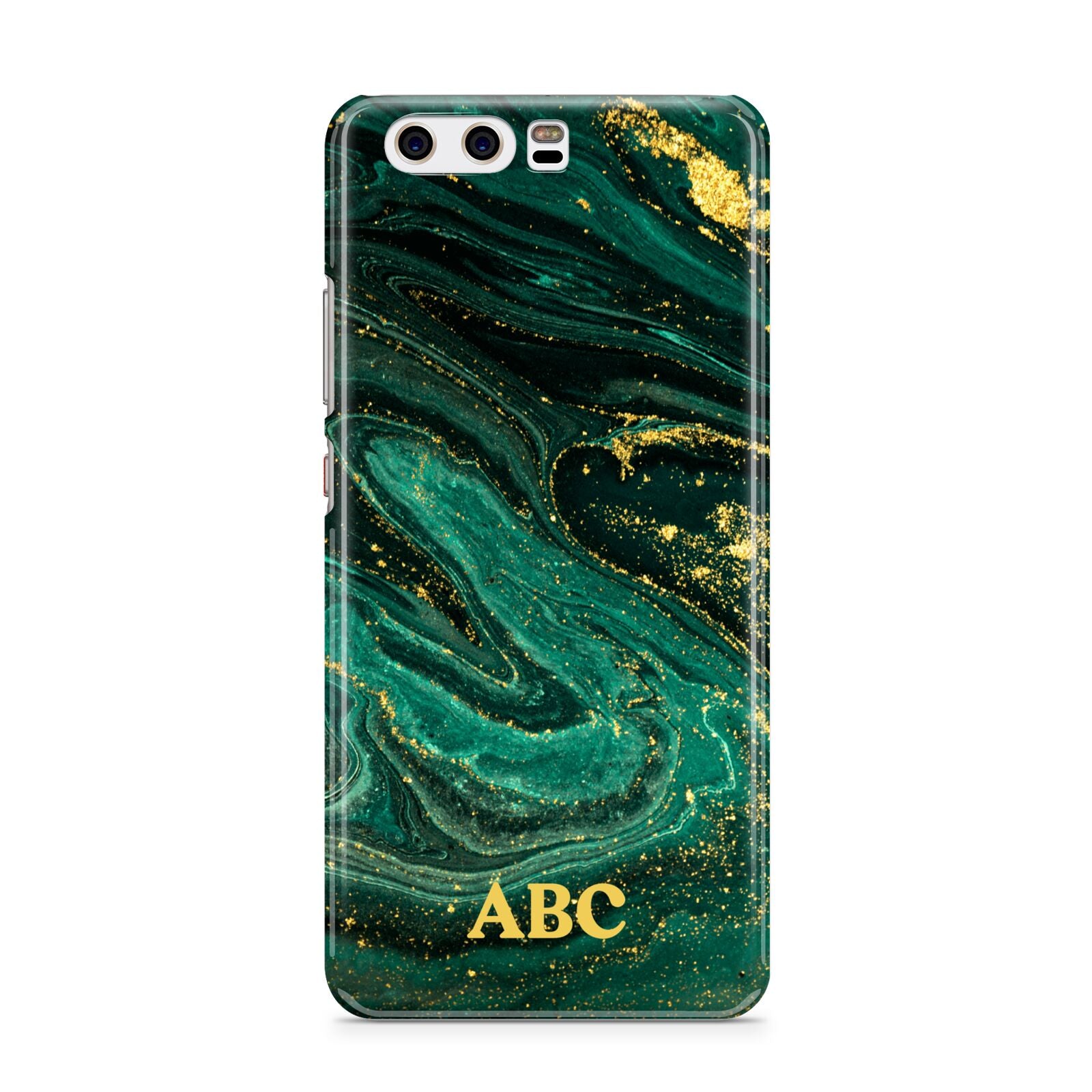 Green Gold Marble Personalised Initial Huawei P10 Phone Case