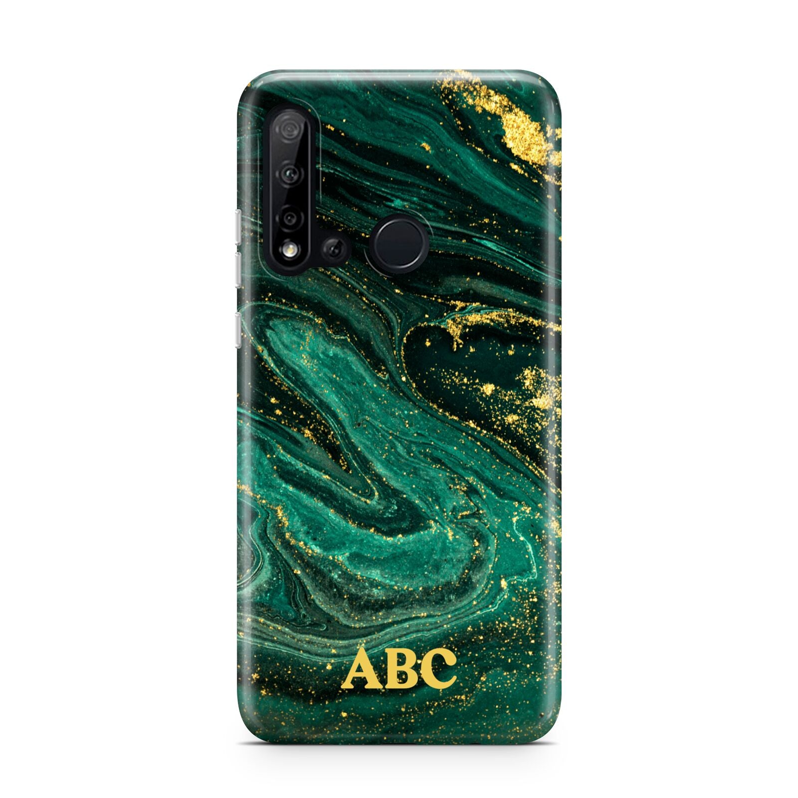 Green Gold Marble Personalised Initial Huawei P20 Lite 5G Phone Case