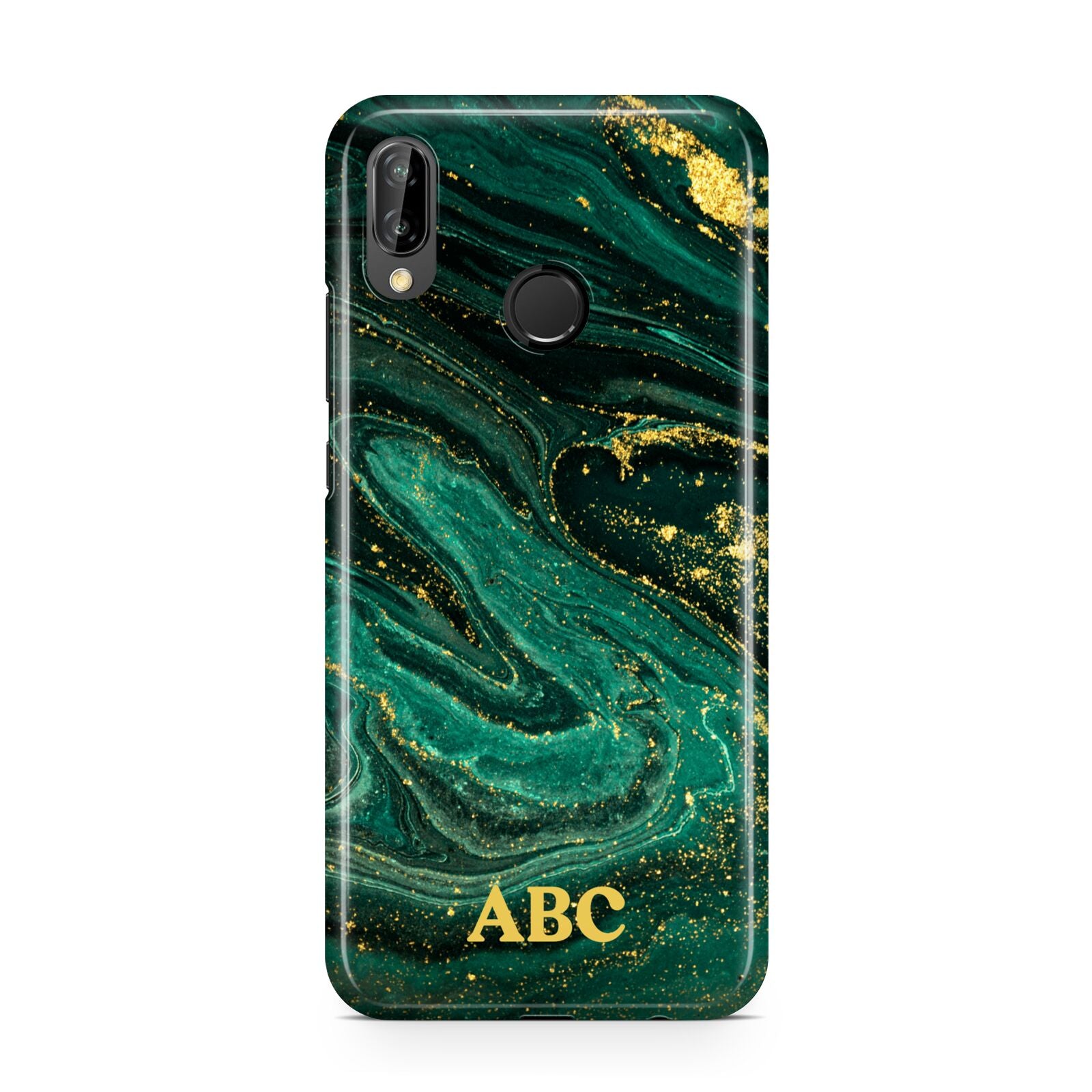 Green Gold Marble Personalised Initial Huawei P20 Lite Phone Case