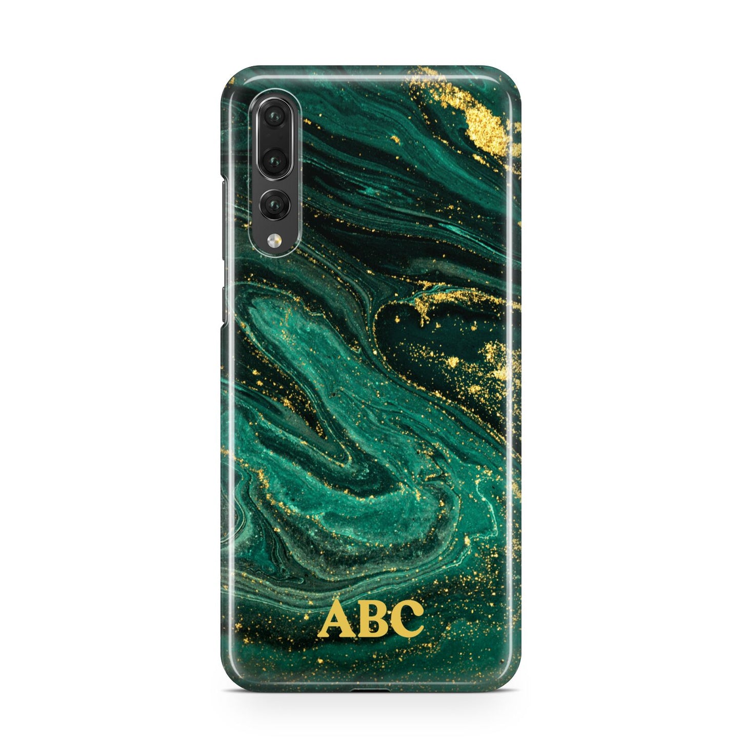 Green Gold Marble Personalised Initial Huawei P20 Pro Phone Case