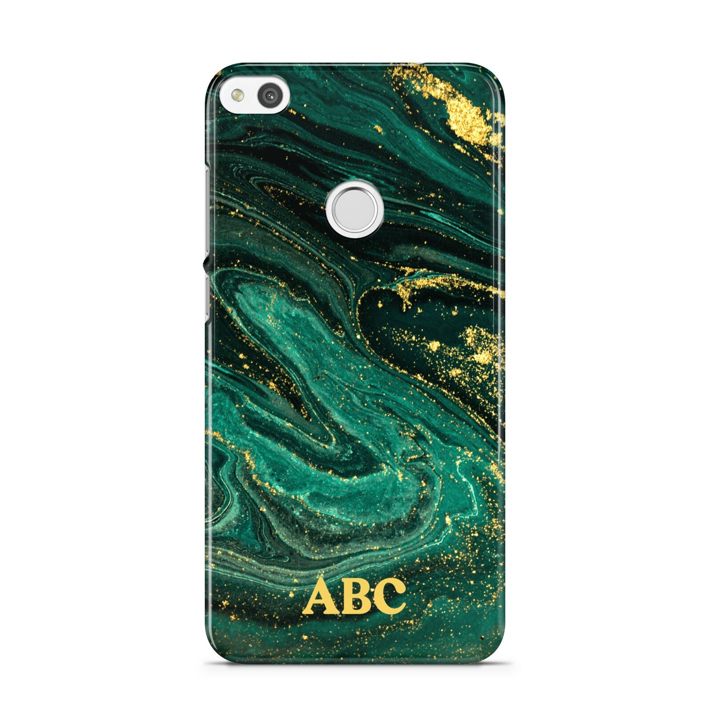 Green Gold Marble Personalised Initial Huawei P8 Lite Case