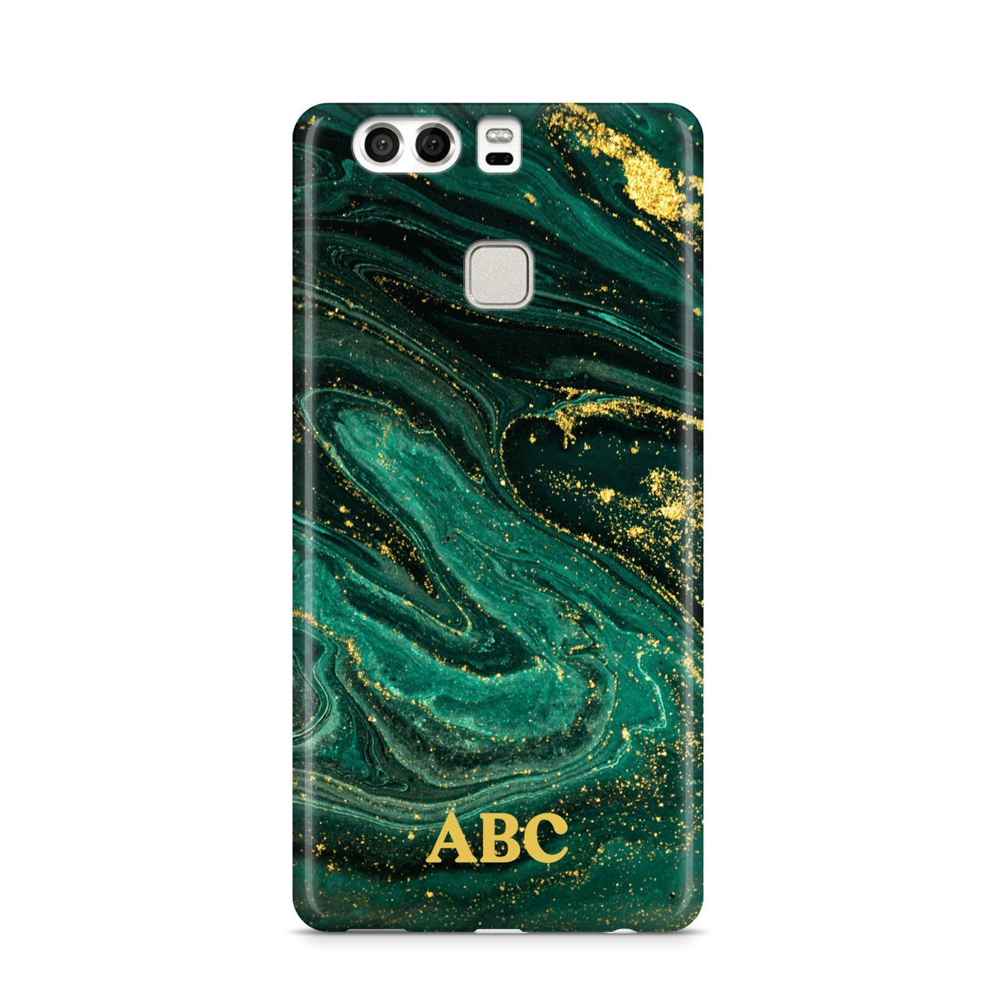 Green Gold Marble Personalised Initial Huawei P9 Case