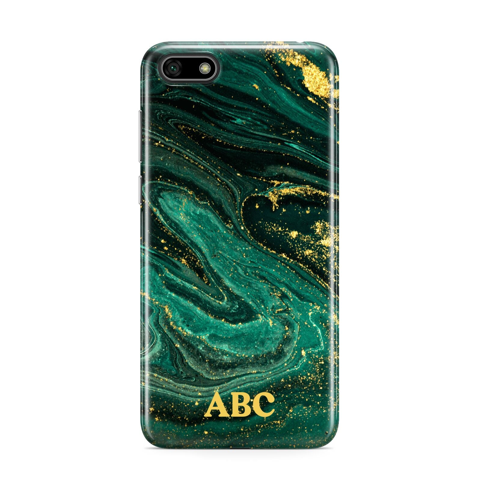 Green Gold Marble Personalised Initial Huawei Y5 Prime 2018 Phone Case