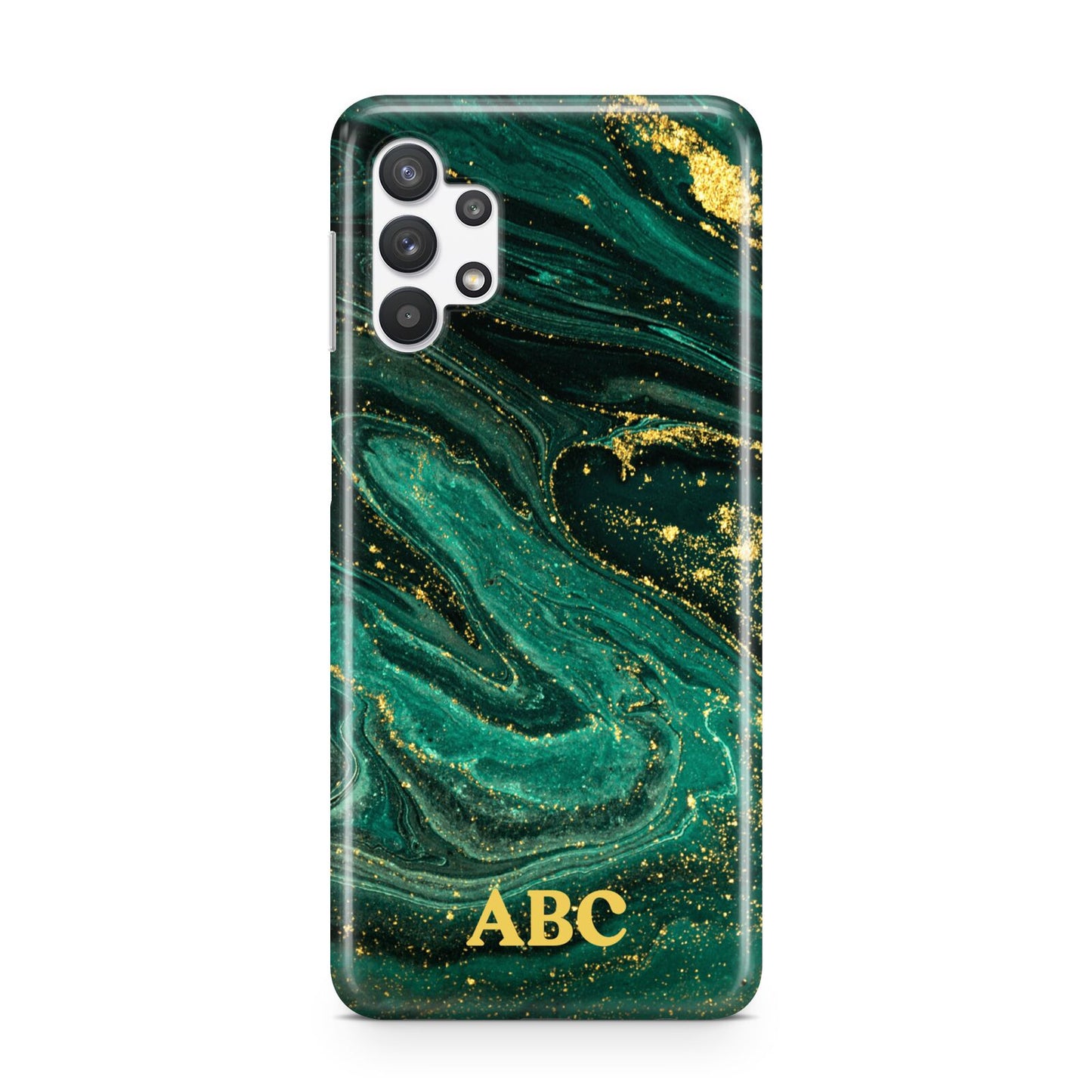 Green Gold Marble Personalised Initial Samsung A32 5G Case