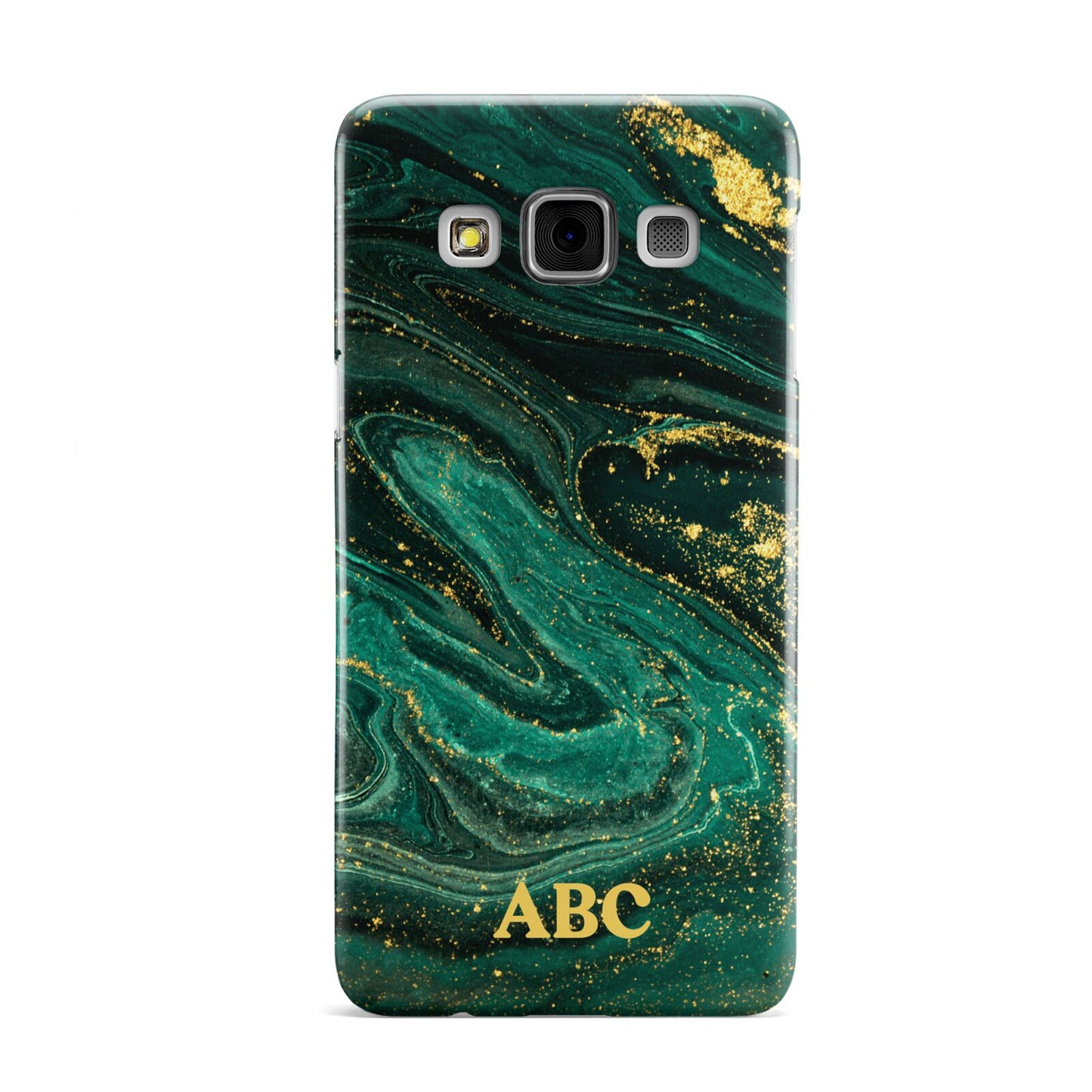 Green Gold Marble Personalised Initial Samsung Galaxy A3 Case