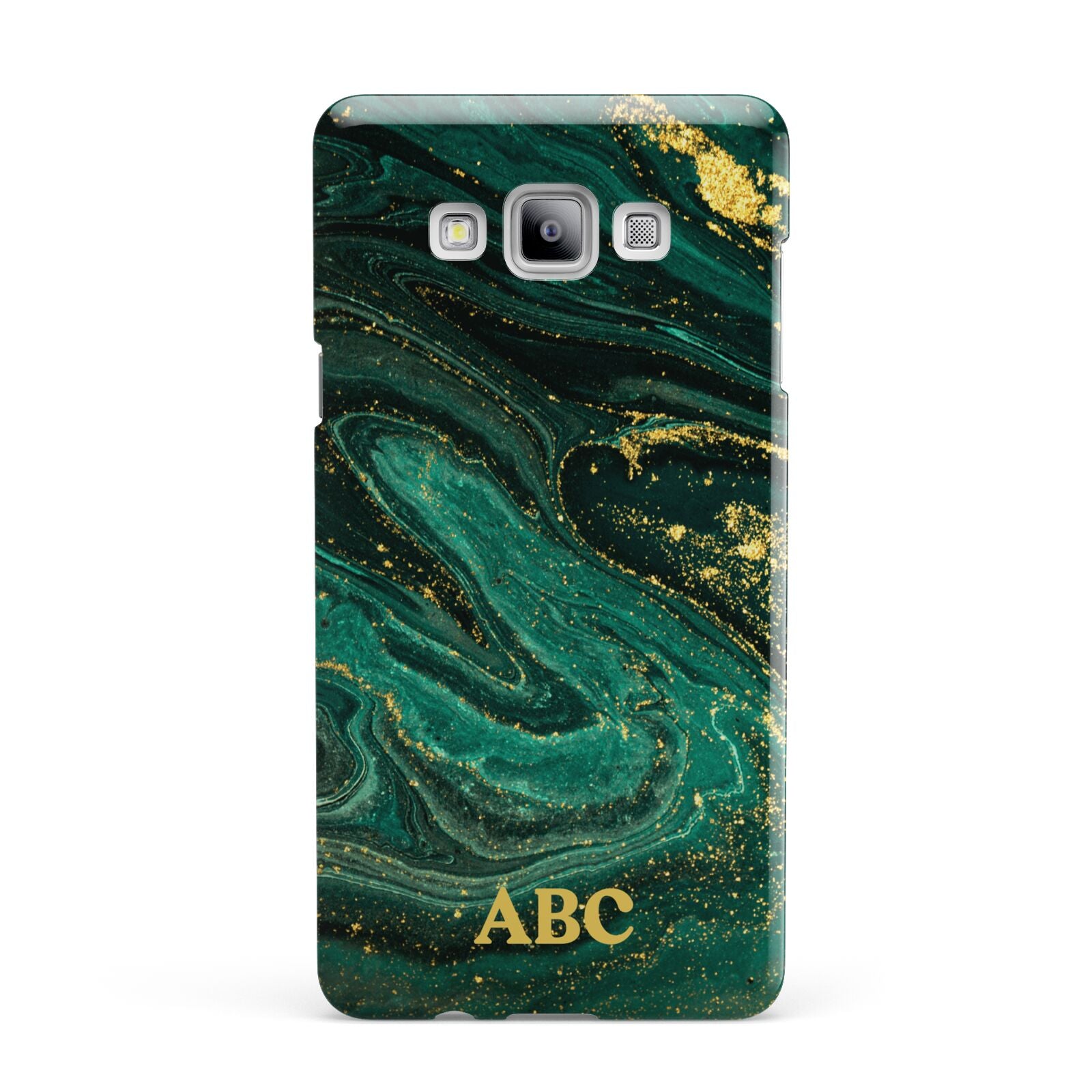 Green Gold Marble Personalised Initial Samsung Galaxy A7 2015 Case