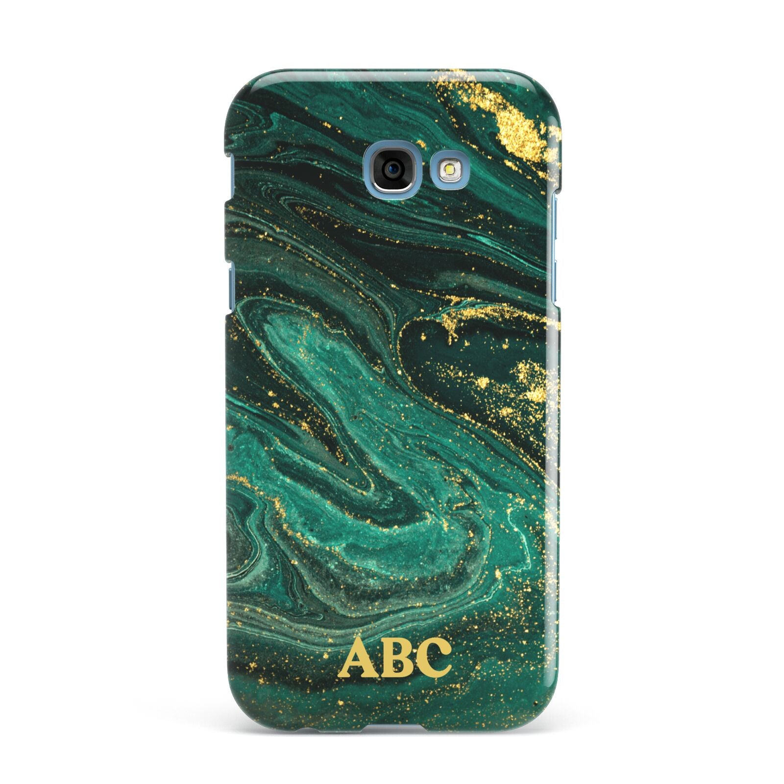 Green Gold Marble Personalised Initial Samsung Galaxy A7 2017 Case