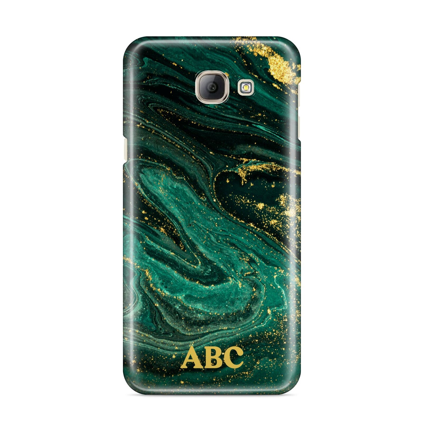 Green Gold Marble Personalised Initial Samsung Galaxy A8 2016 Case