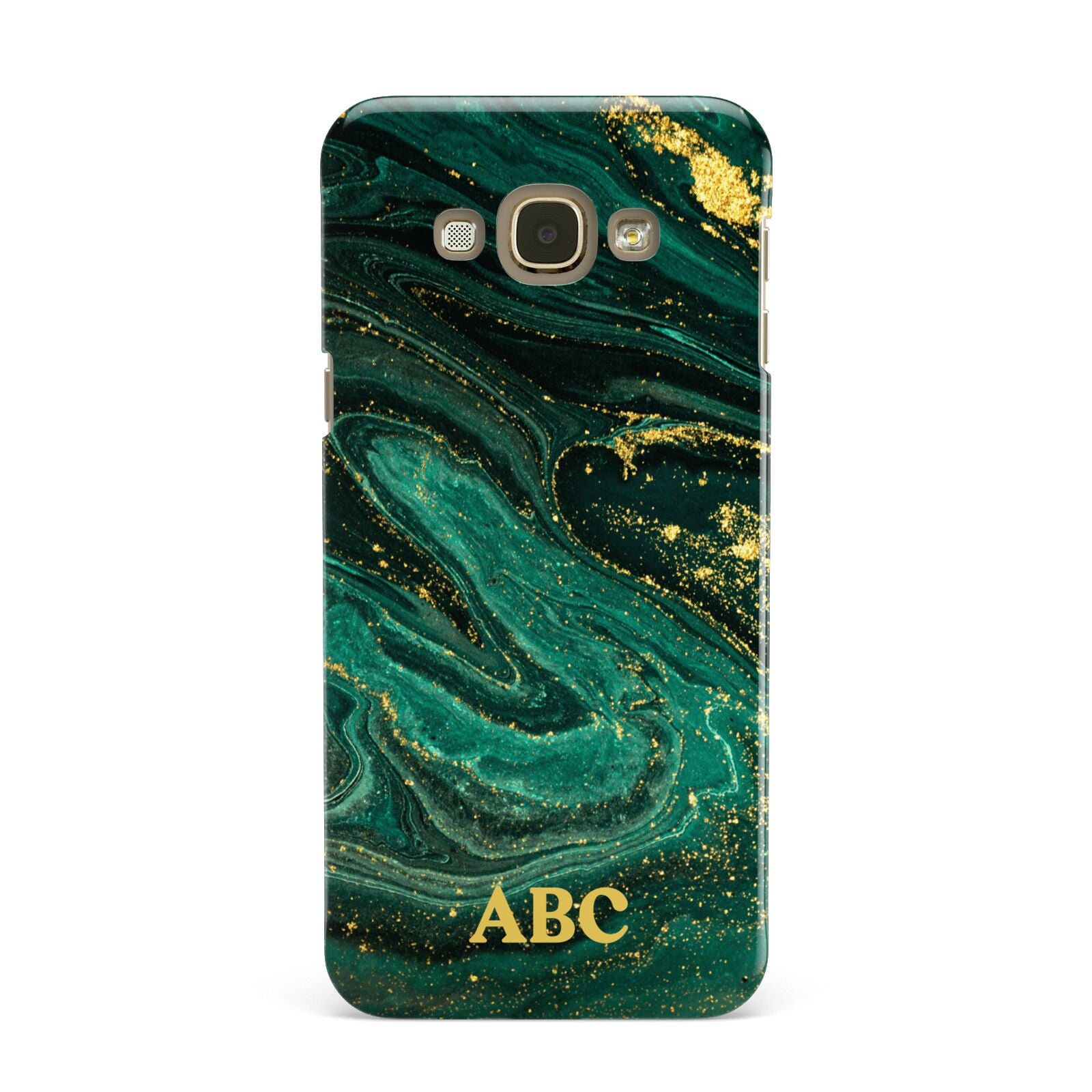 Green Gold Marble Personalised Initial Samsung Galaxy A8 Case