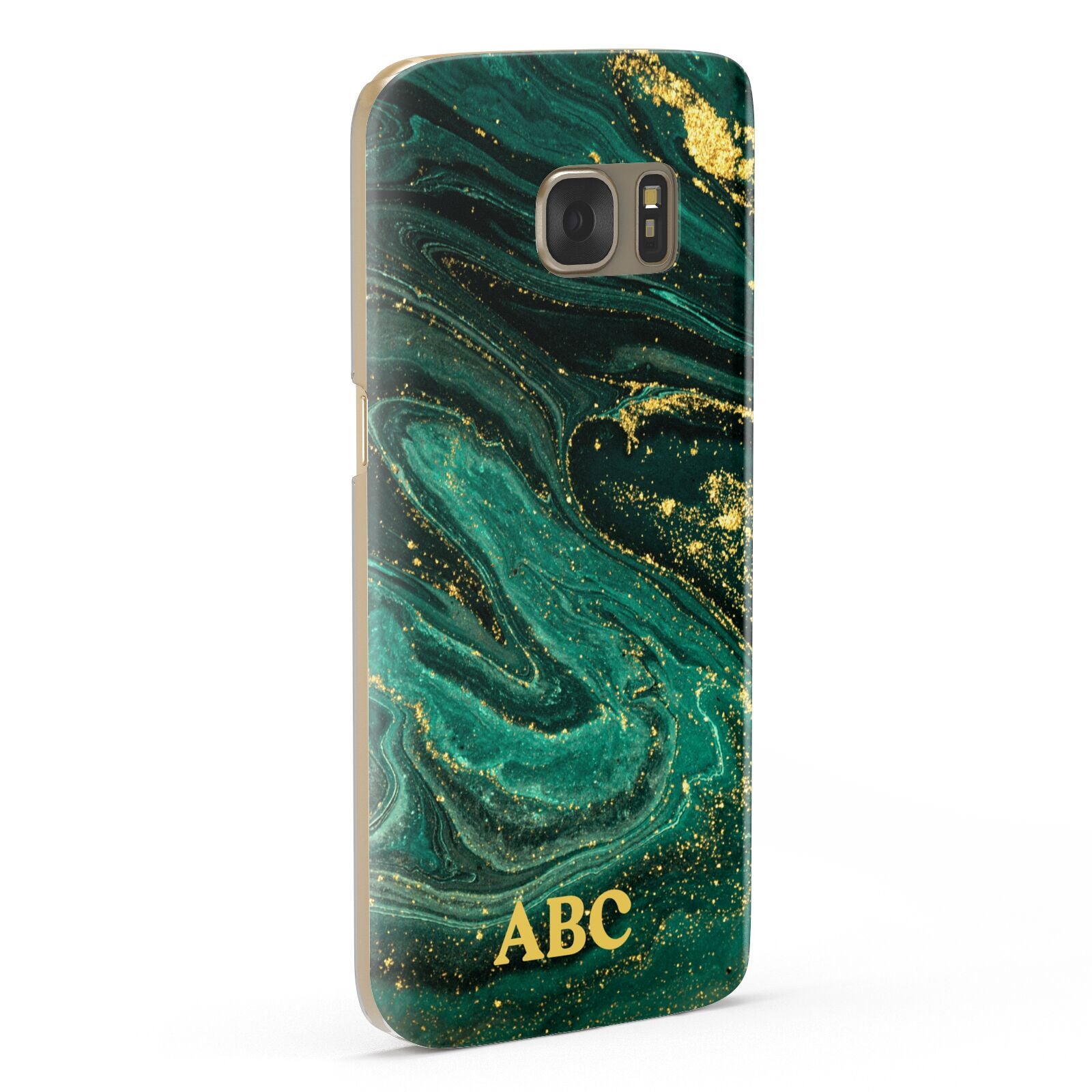 Green Gold Marble Personalised Initial Samsung Galaxy Case Fourty Five Degrees