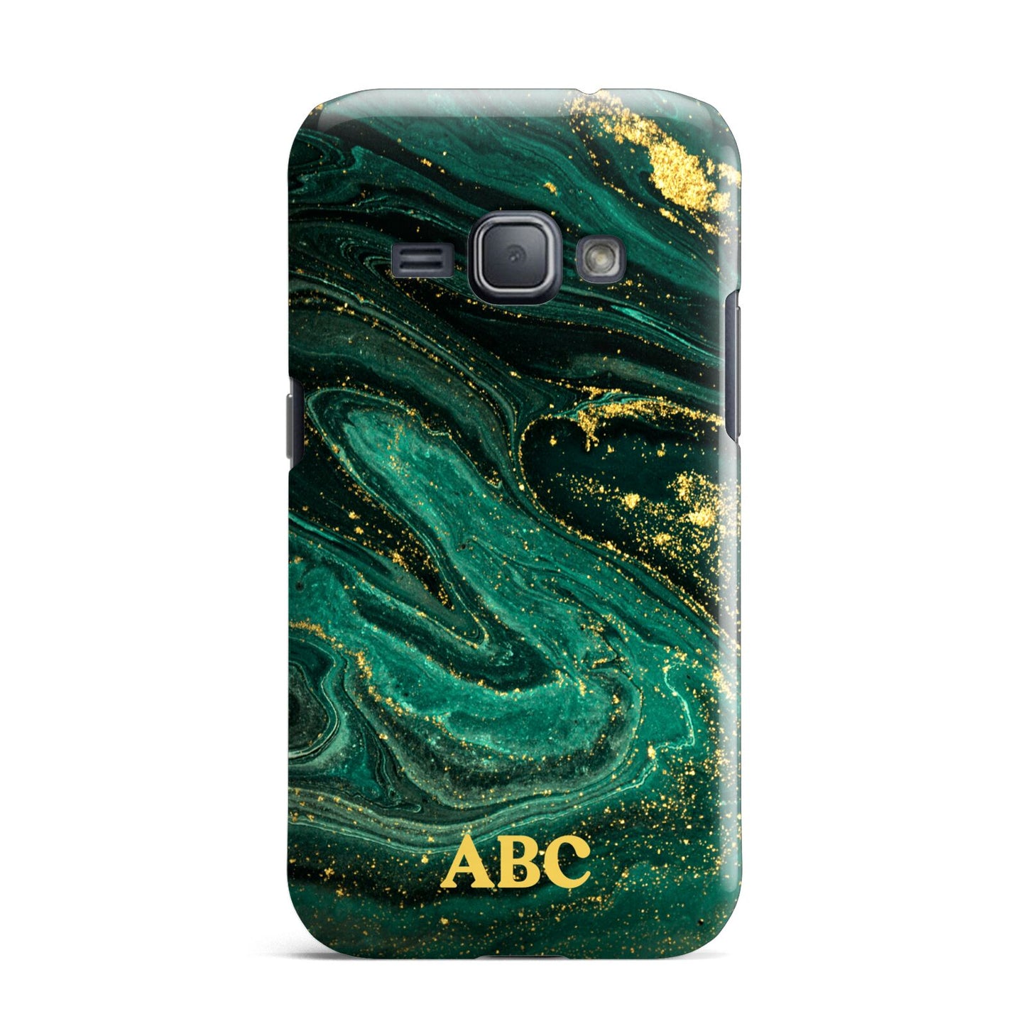 Green Gold Marble Personalised Initial Samsung Galaxy J1 2016 Case