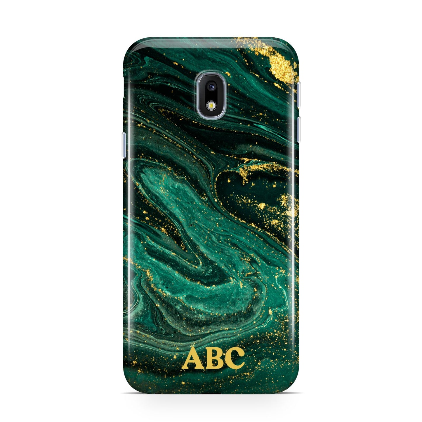 Green Gold Marble Personalised Initial Samsung Galaxy J3 2017 Case