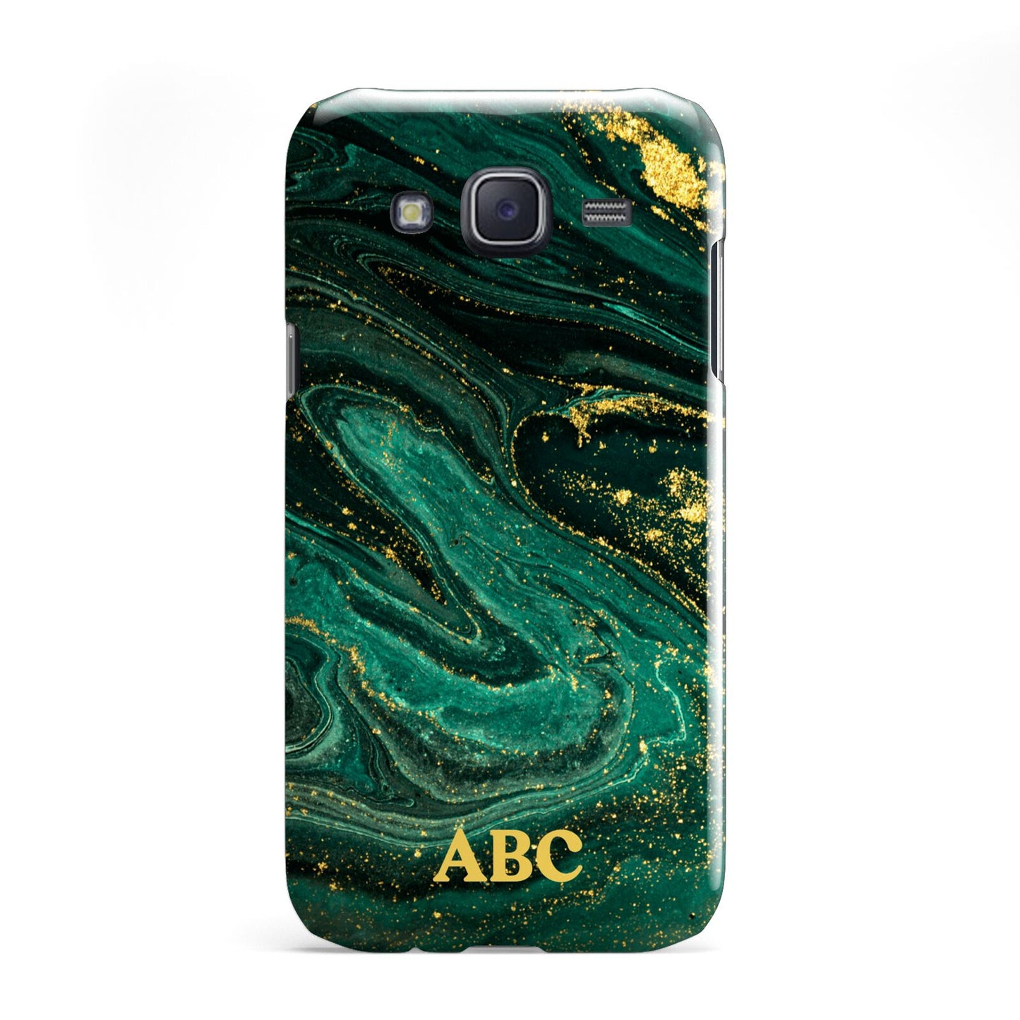 Green Gold Marble Personalised Initial Samsung Galaxy J5 Case