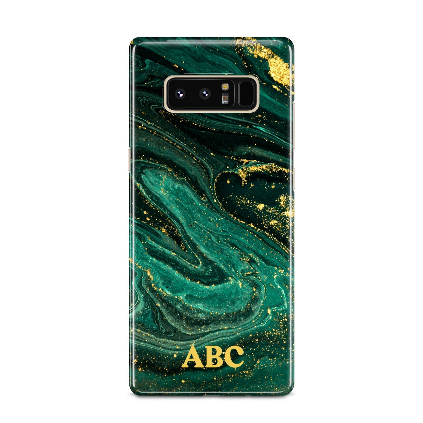 Green Gold Marble Personalised Initial Samsung Galaxy Note 8 Case