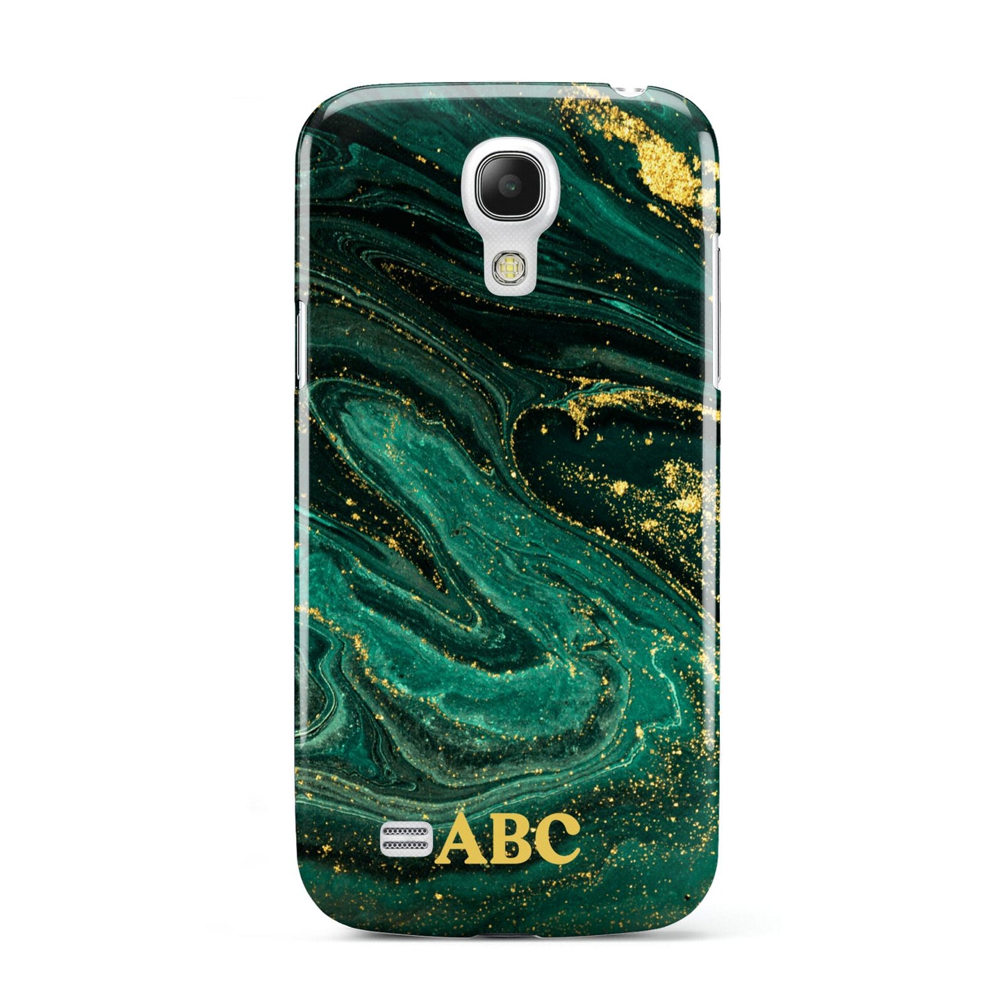 Green Gold Marble Personalised Initial Samsung Galaxy S4 Mini Case