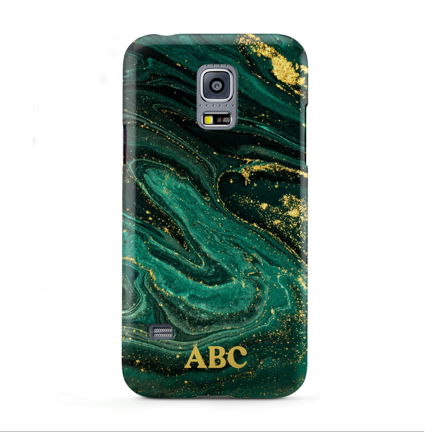 Green Gold Marble Personalised Initial Samsung Galaxy S5 Mini Case