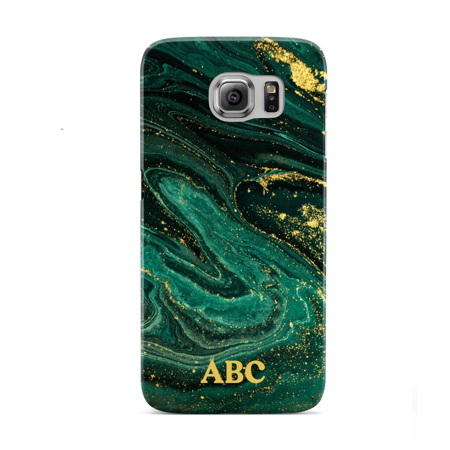 Green Gold Marble Personalised Initial Samsung Galaxy S6 Case