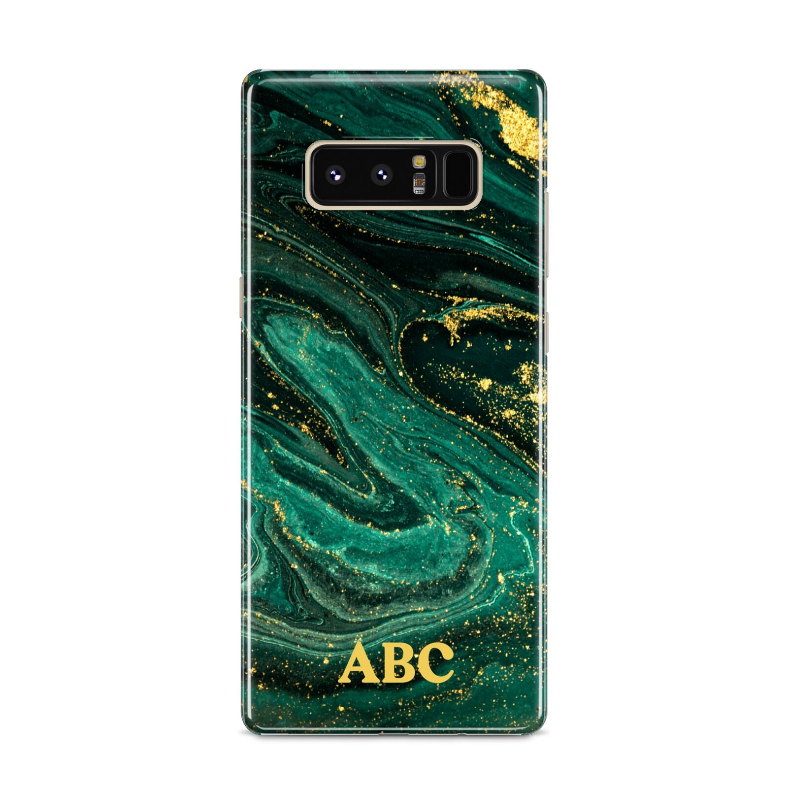 Green Gold Marble Personalised Initial Samsung Galaxy S8 Case