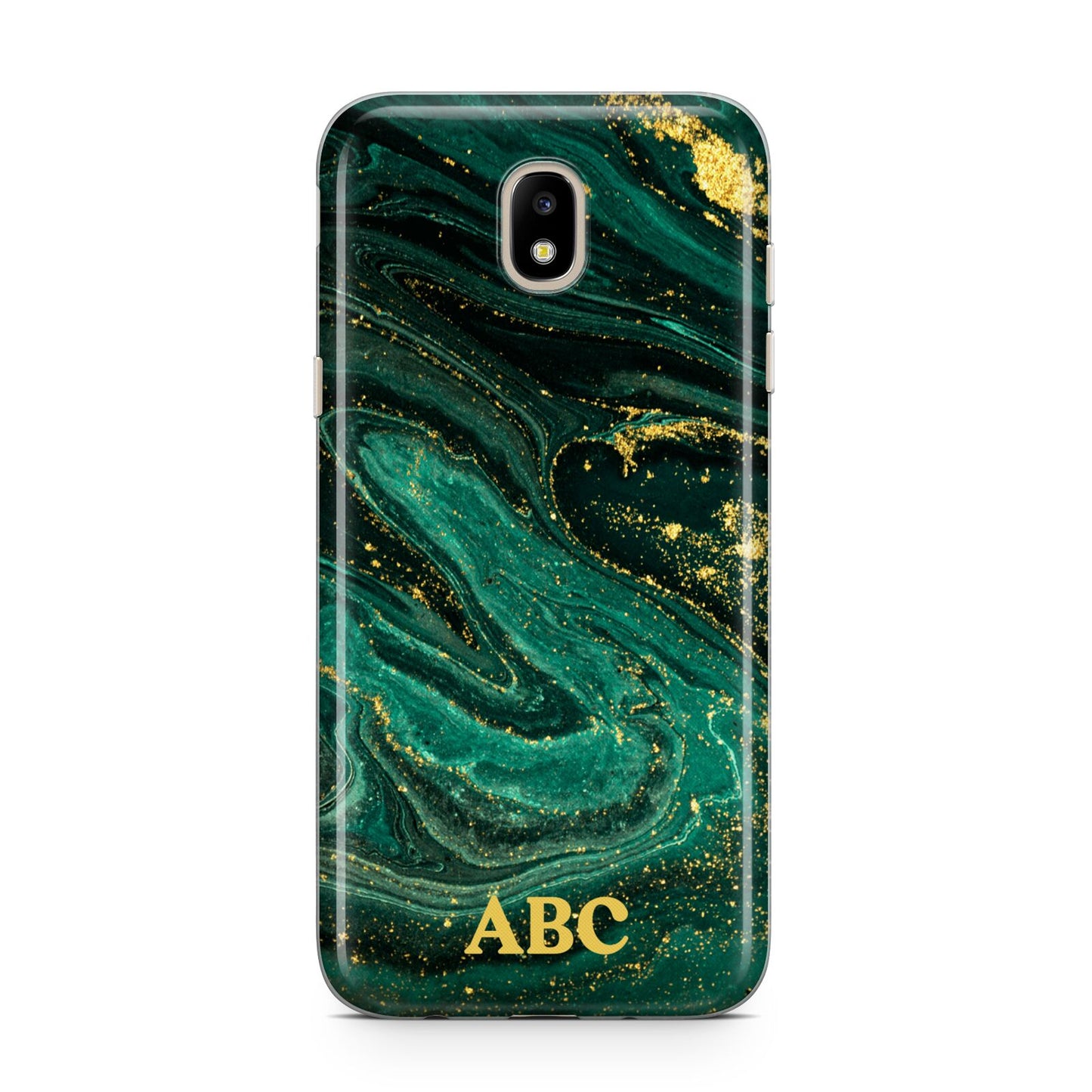 Green Gold Marble Personalised Initial Samsung J5 2017 Case