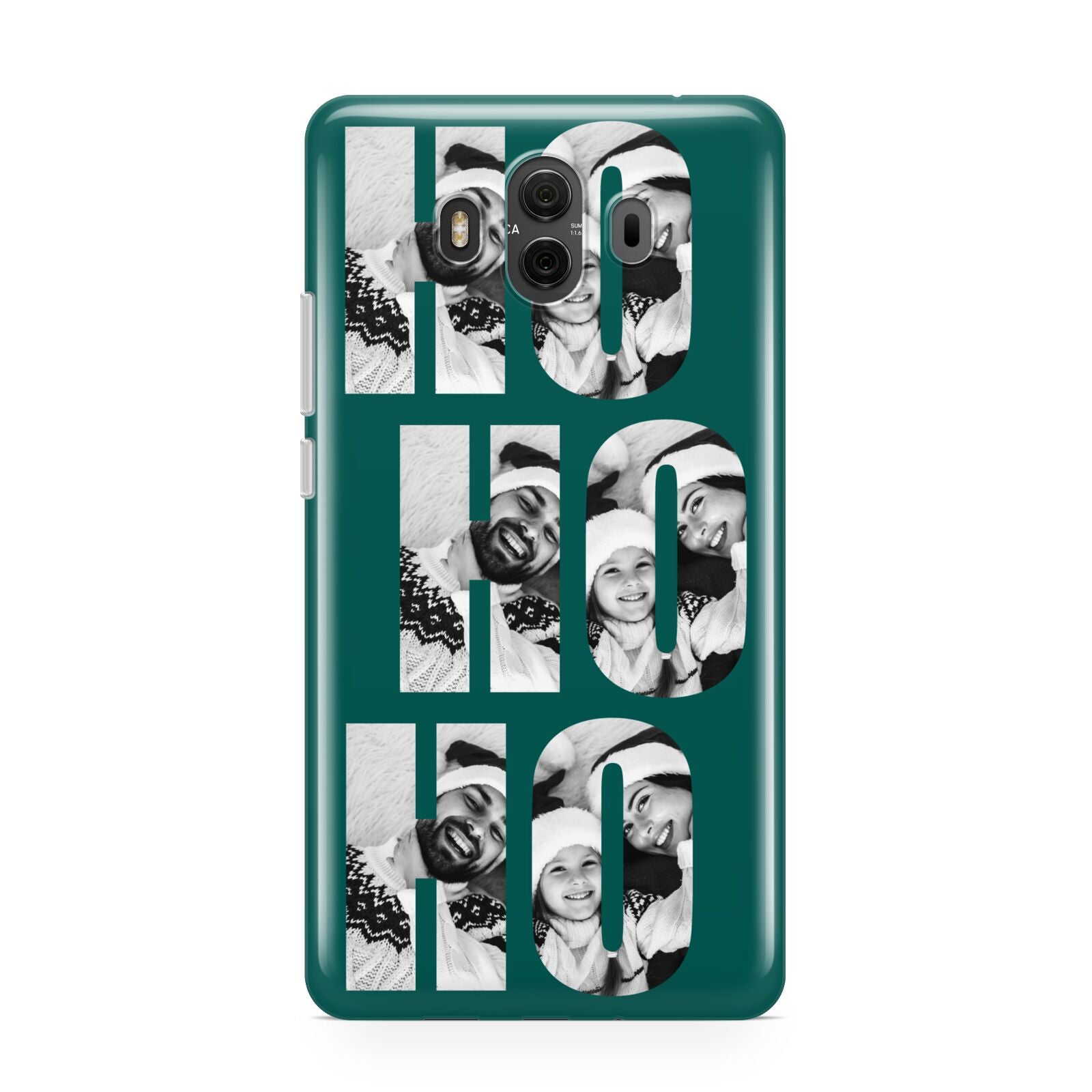 Green Ho Ho Ho Photo Upload Christmas Huawei Mate 10 Protective Phone Case