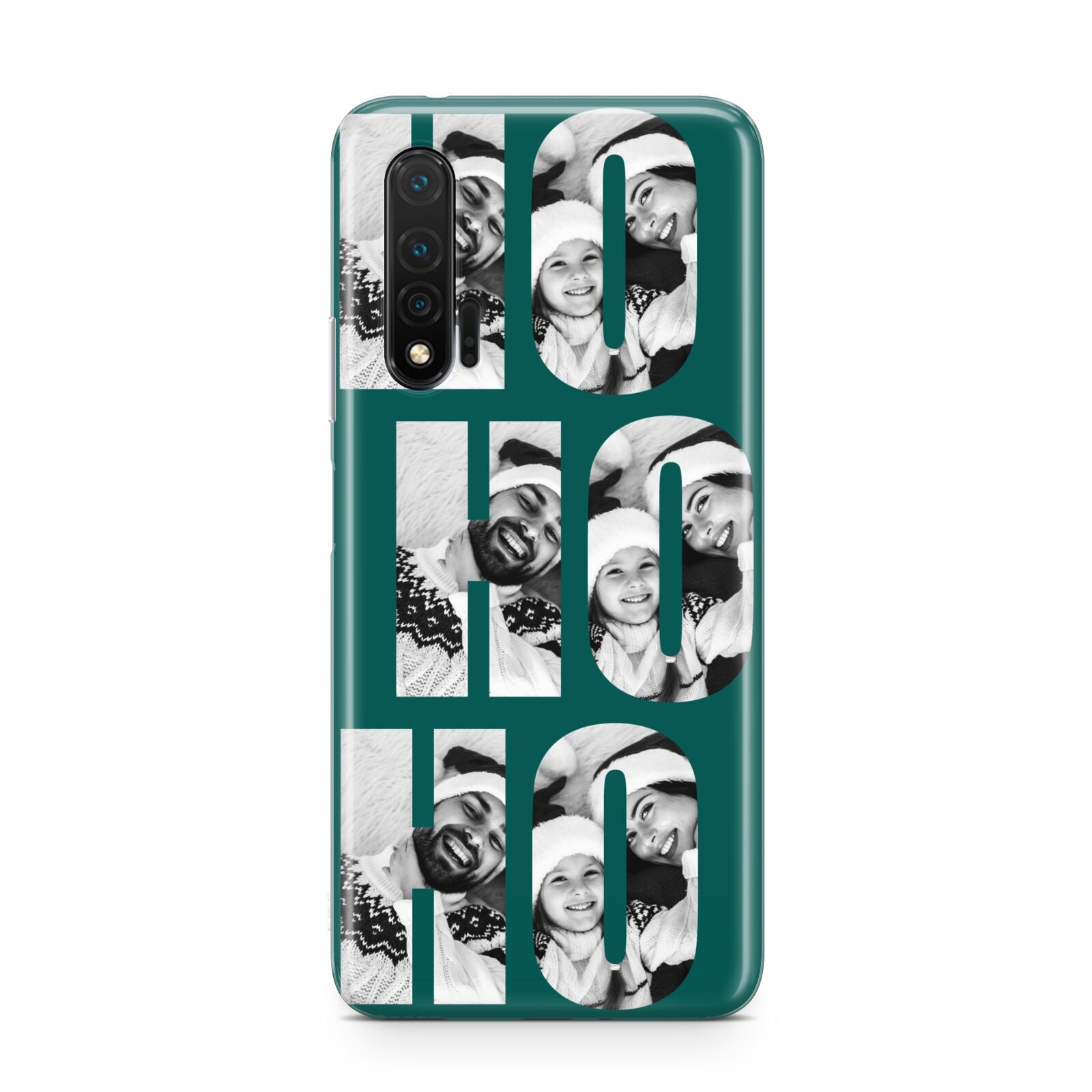 Green Ho Ho Ho Photo Upload Christmas Huawei Nova 6 Phone Case