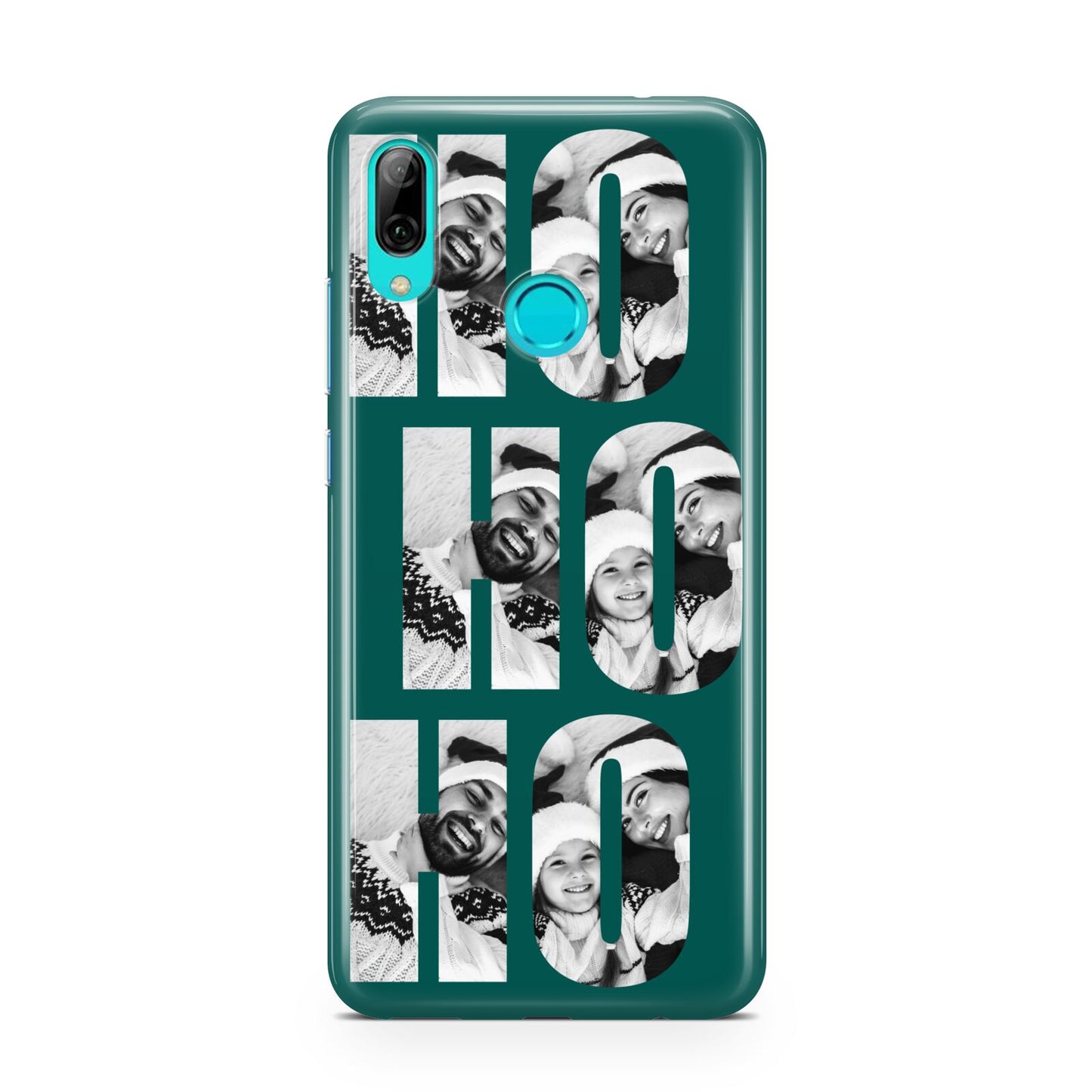 Green Ho Ho Ho Photo Upload Christmas Huawei P Smart 2019 Case