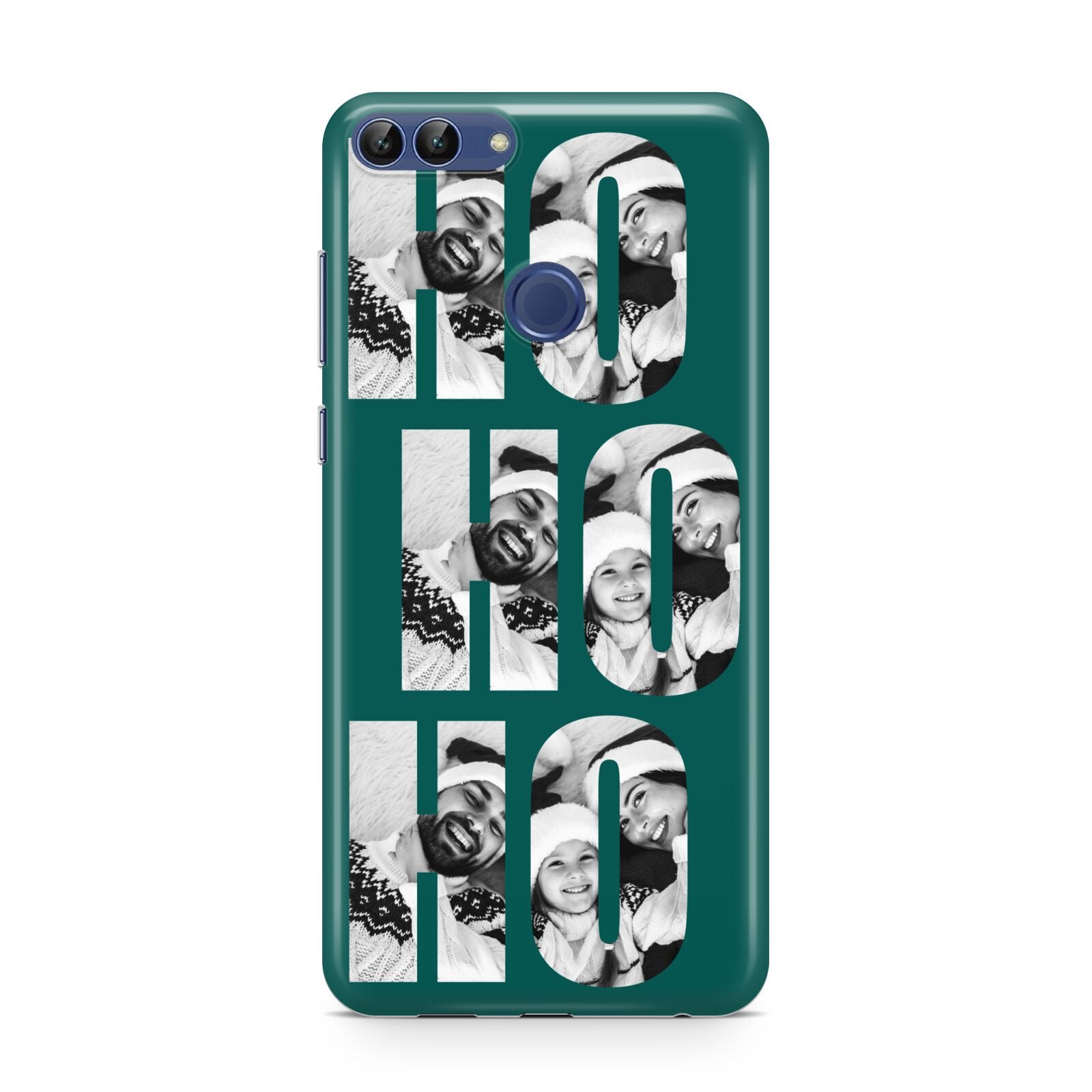 Green Ho Ho Ho Photo Upload Christmas Huawei P Smart Case