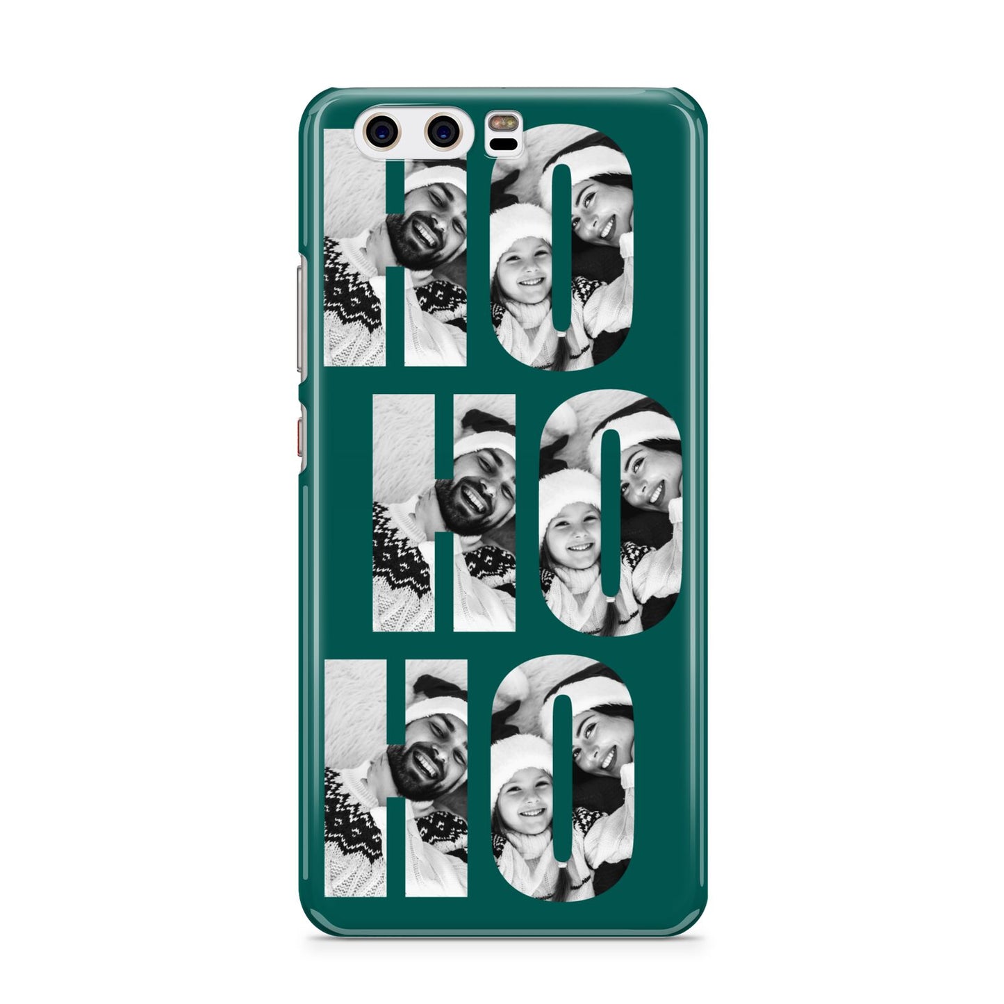 Green Ho Ho Ho Photo Upload Christmas Huawei P10 Phone Case