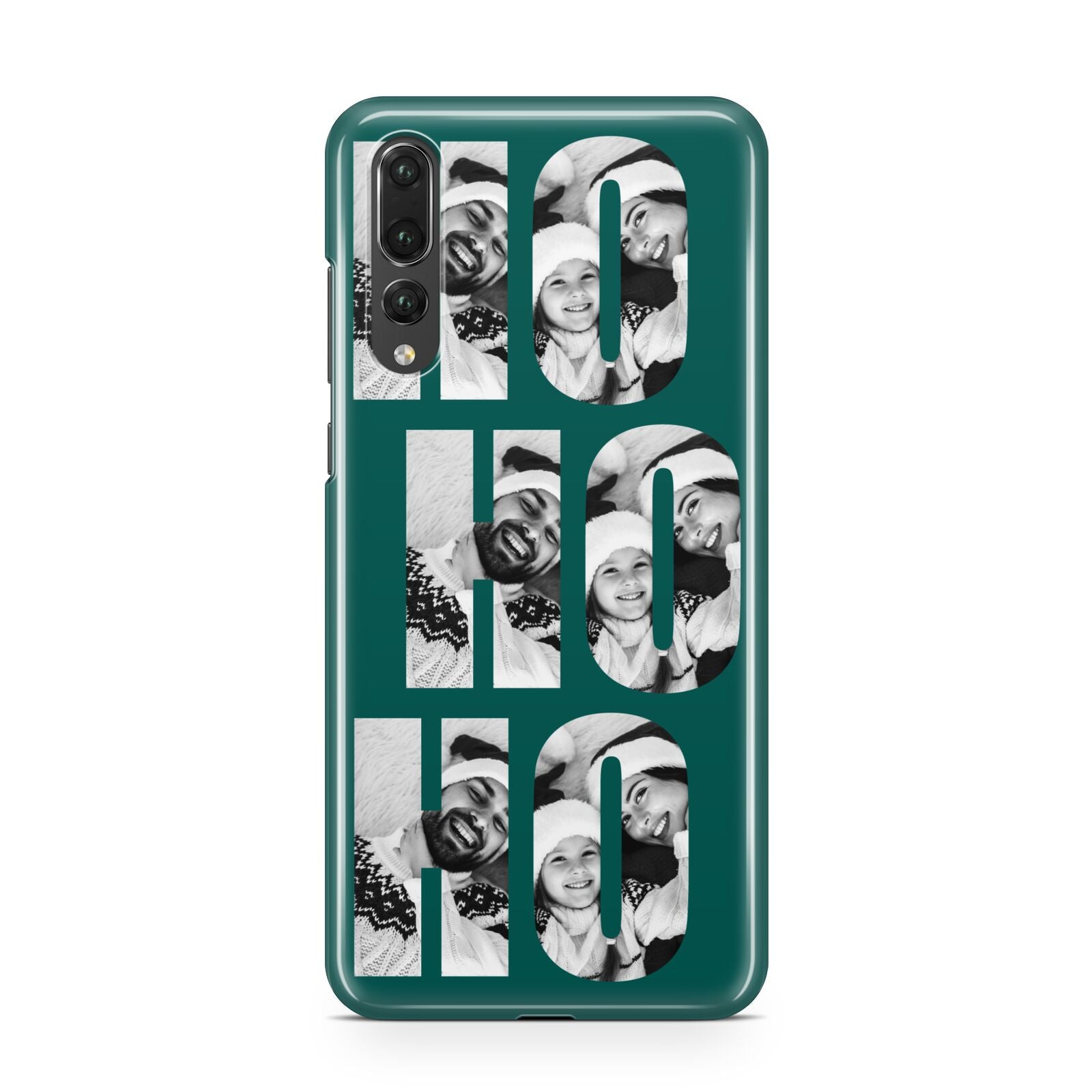 Green Ho Ho Ho Photo Upload Christmas Huawei P20 Pro Phone Case