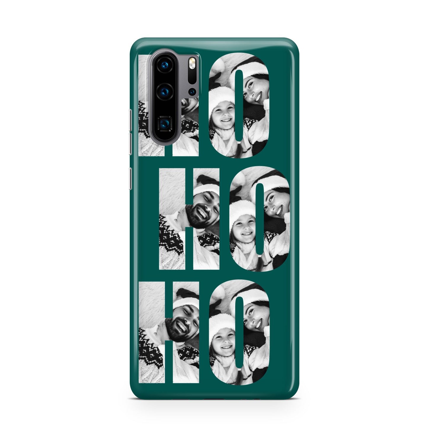 Green Ho Ho Ho Photo Upload Christmas Huawei P30 Pro Phone Case