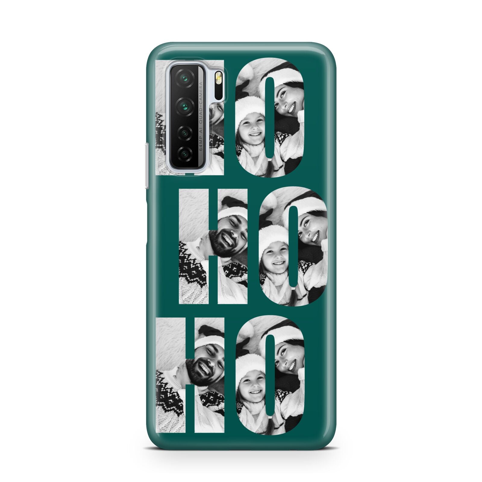 Green Ho Ho Ho Photo Upload Christmas Huawei P40 Lite 5G Phone Case