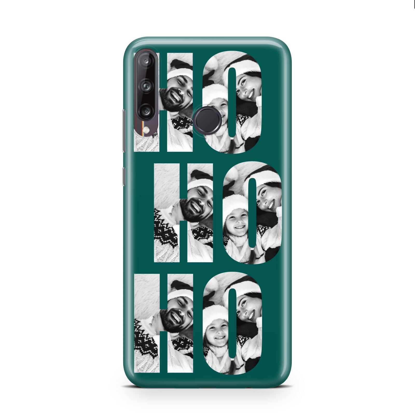 Green Ho Ho Ho Photo Upload Christmas Huawei P40 Lite E Phone Case