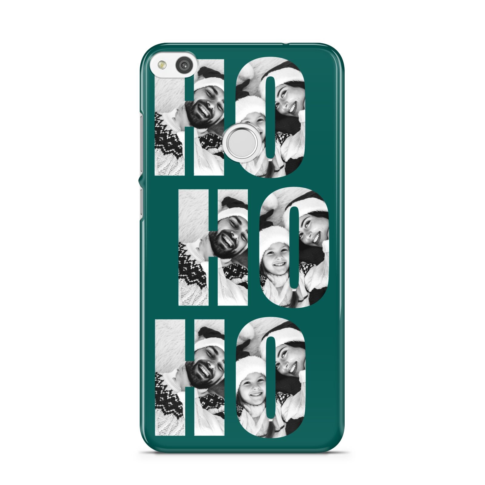 Green Ho Ho Ho Photo Upload Christmas Huawei P8 Lite Case