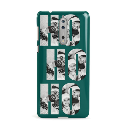 Green Ho Ho Ho Photo Upload Christmas Nokia Case