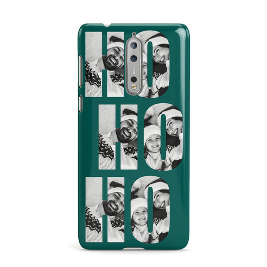 Green Ho Ho Ho Photo Upload Christmas Nokia Case