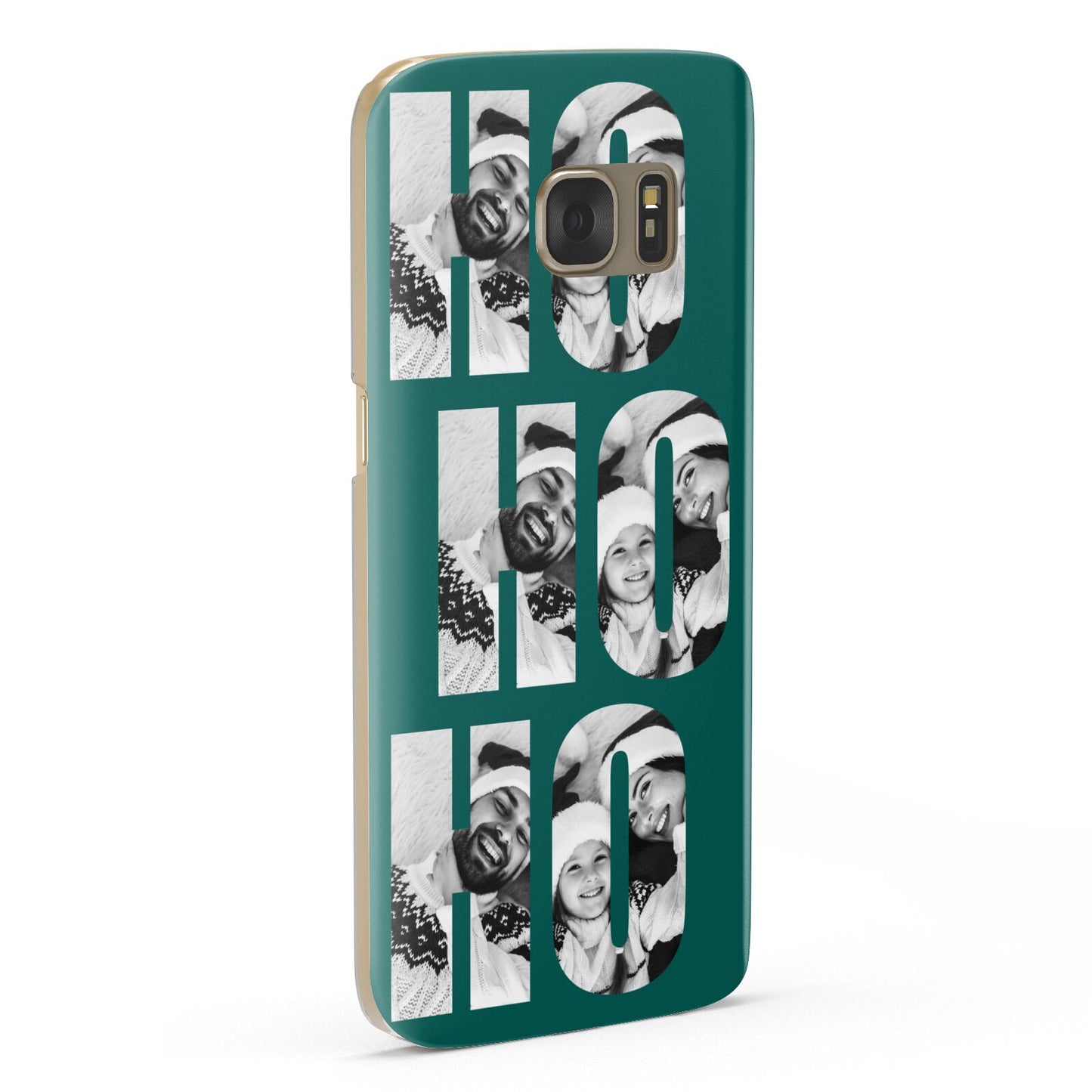 Green Ho Ho Ho Photo Upload Christmas Samsung Galaxy Case Fourty Five Degrees