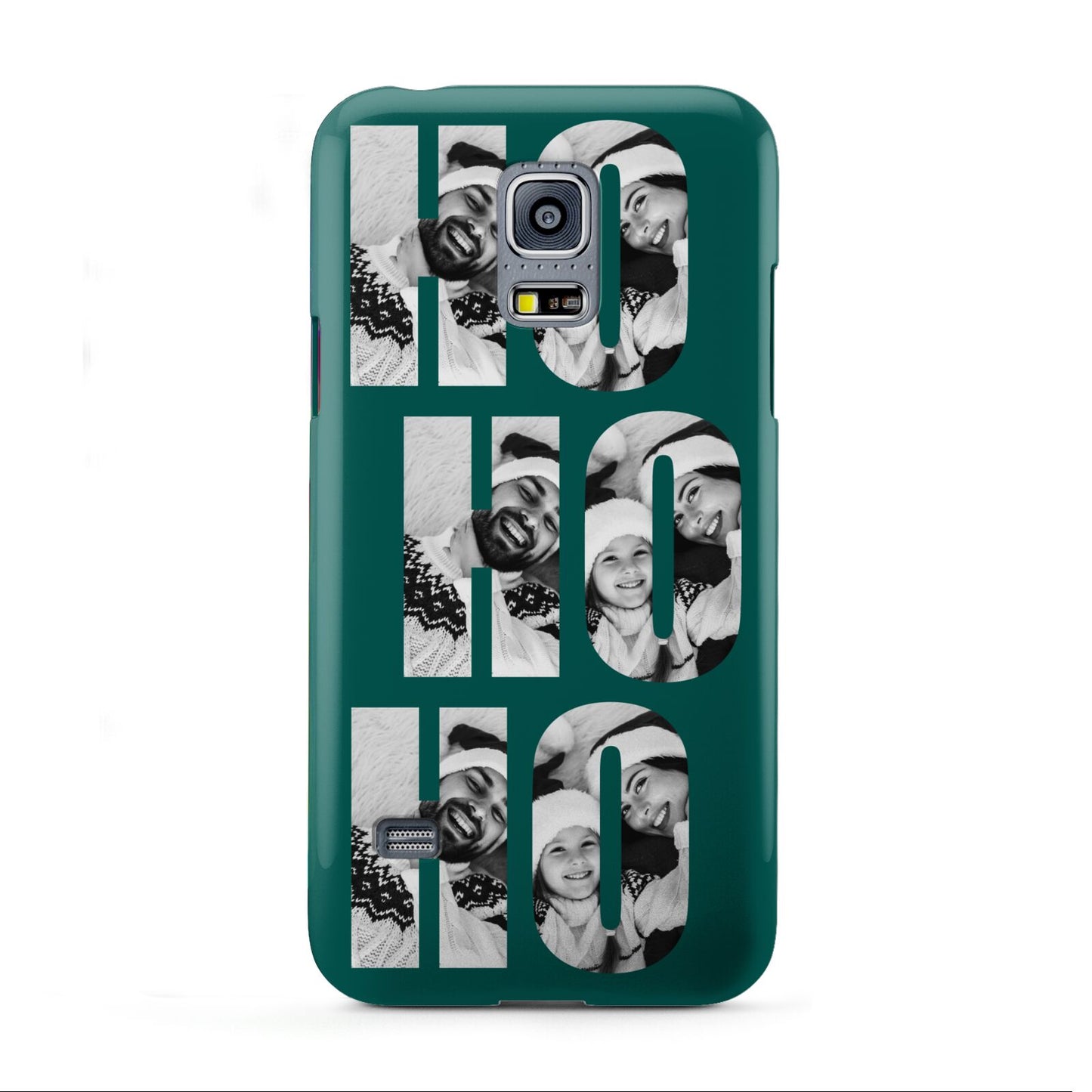 Green Ho Ho Ho Photo Upload Christmas Samsung Galaxy S5 Mini Case